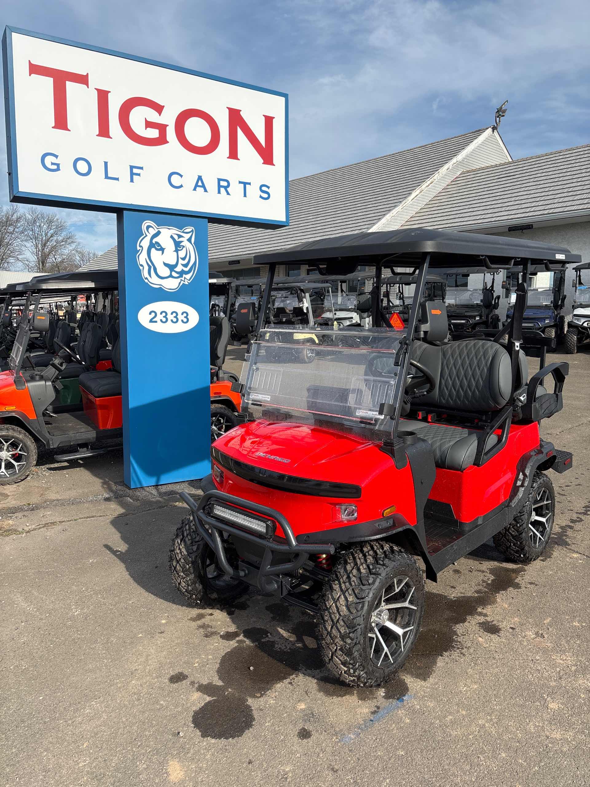 2026 Denago Nomad XL Red golf cart for sale in Hatfield, PA — July 4th Golf Cart Sales Event