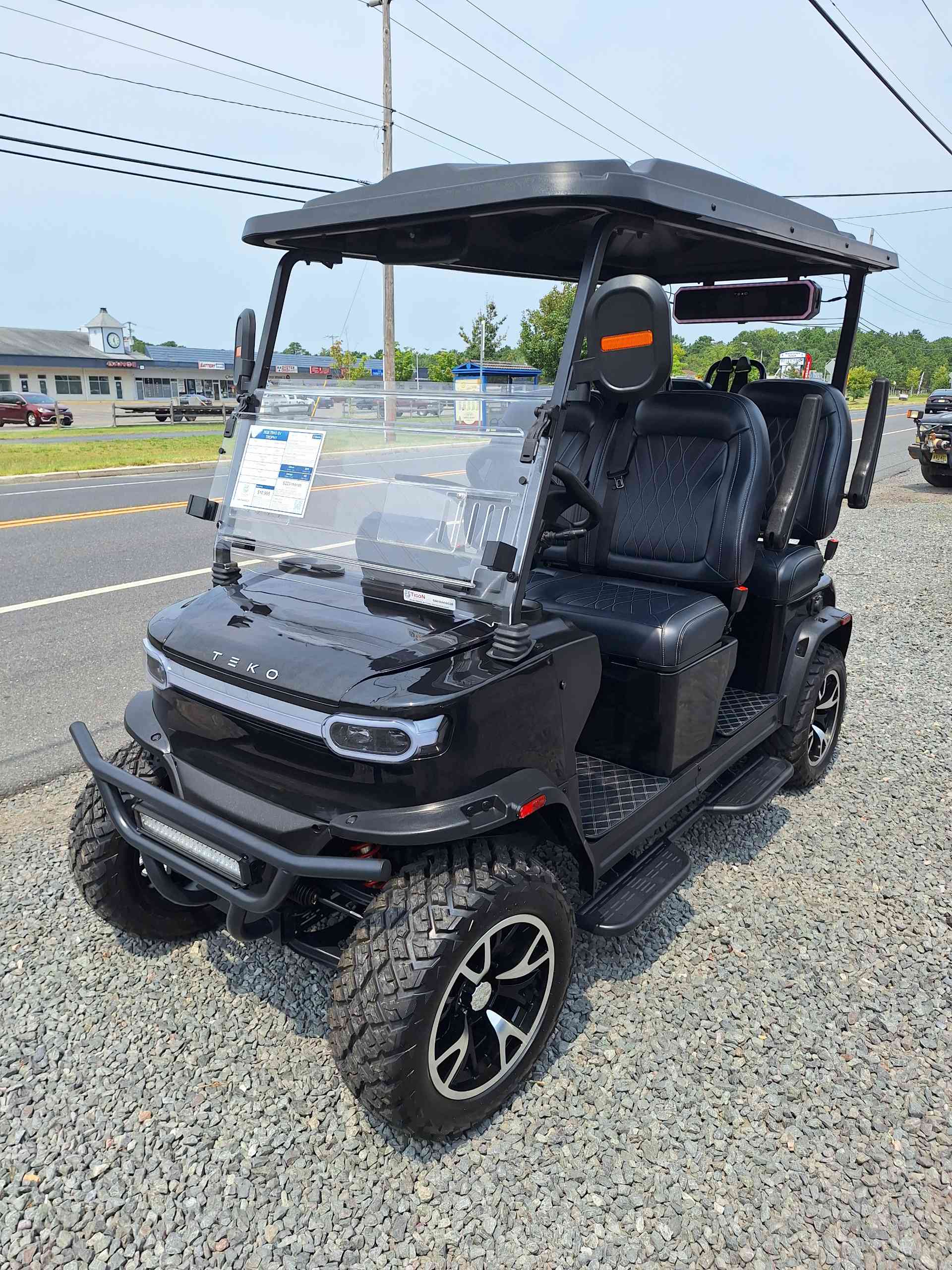 2026 TEKO EV TROPHY Golf Cart in Metallic Black for sale at TIGON Waretown, NJ