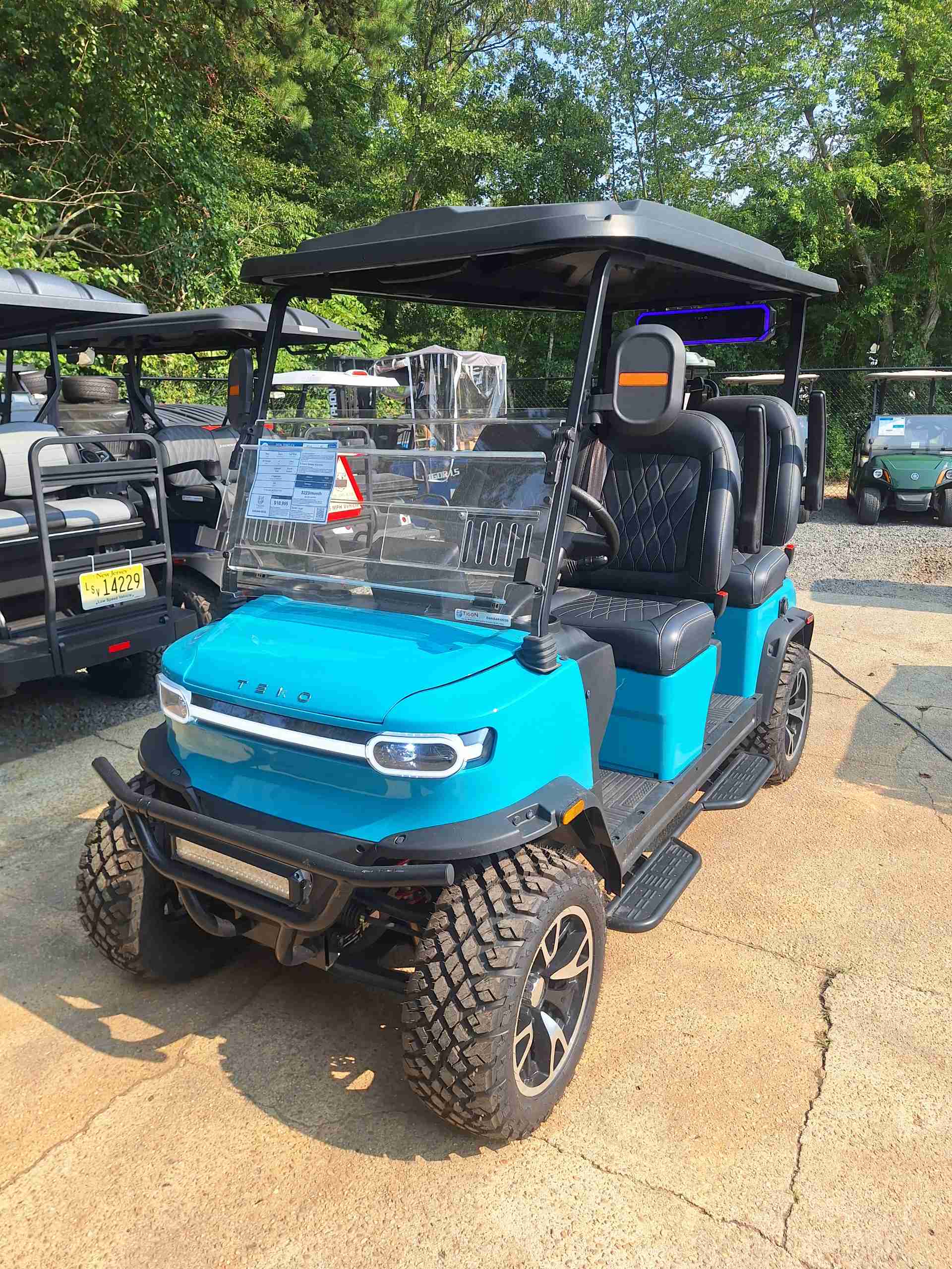 2026 TEKO EV TROPHY Golf Cart in Gulf Blue for sale at TIGON Waretown, NJ