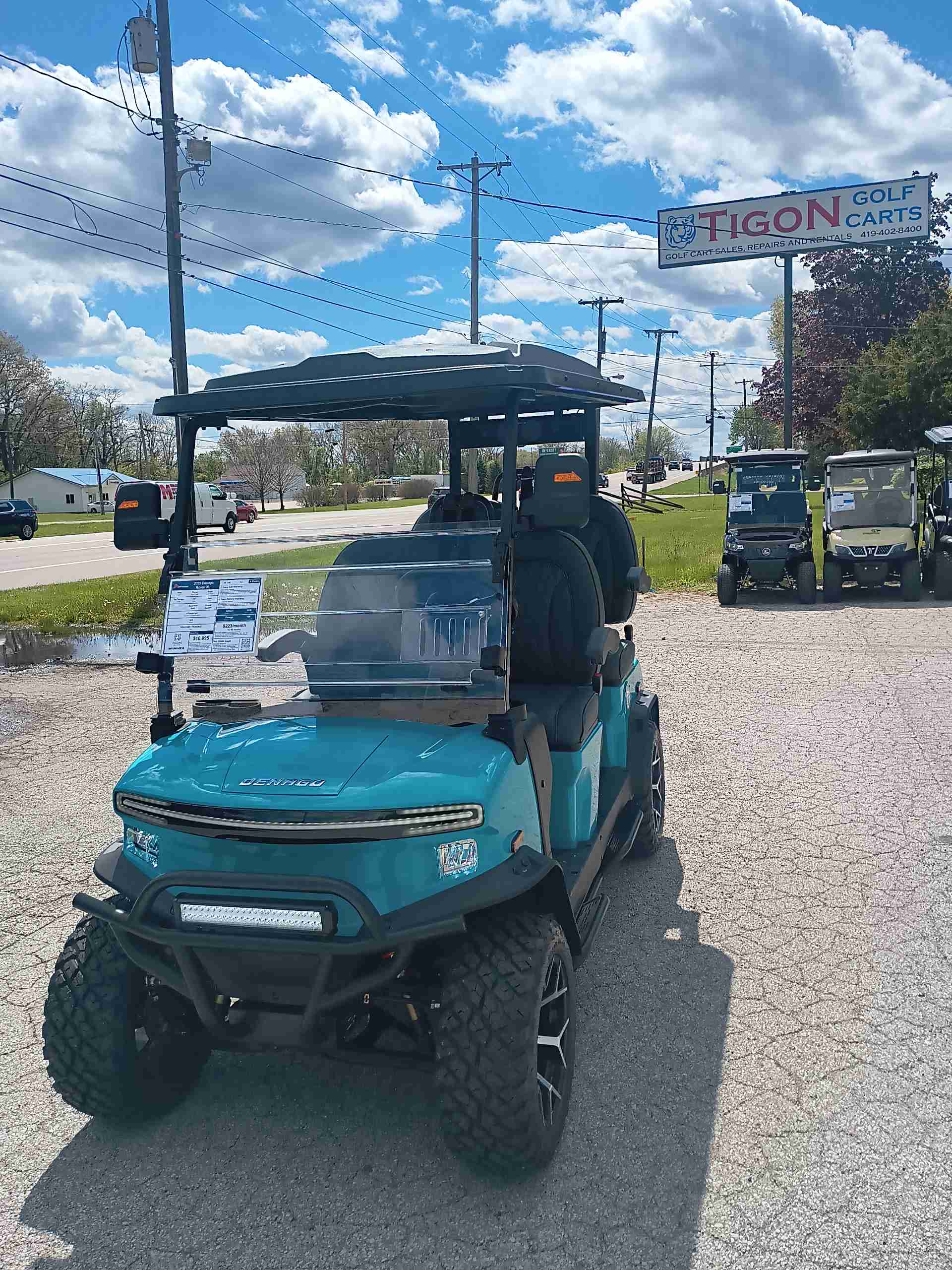 2026 Denago Rover XL Golf Cart in Aqua