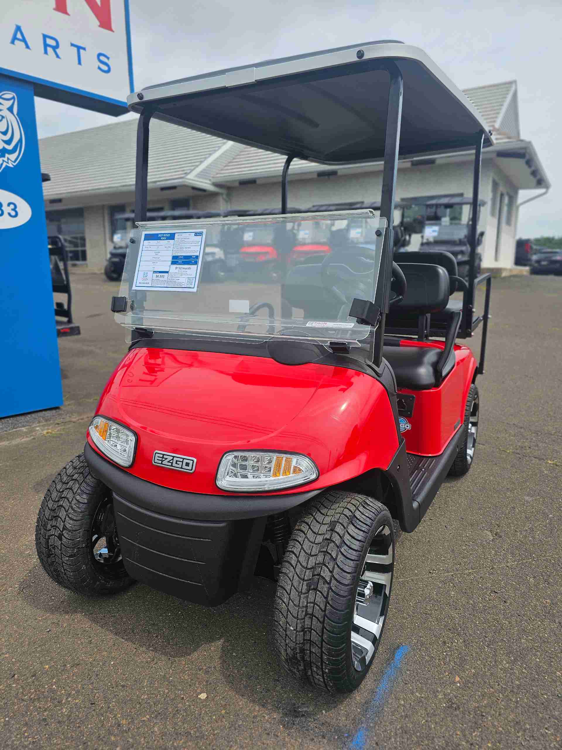 2021 EZGO RXV Golf Cart in Red