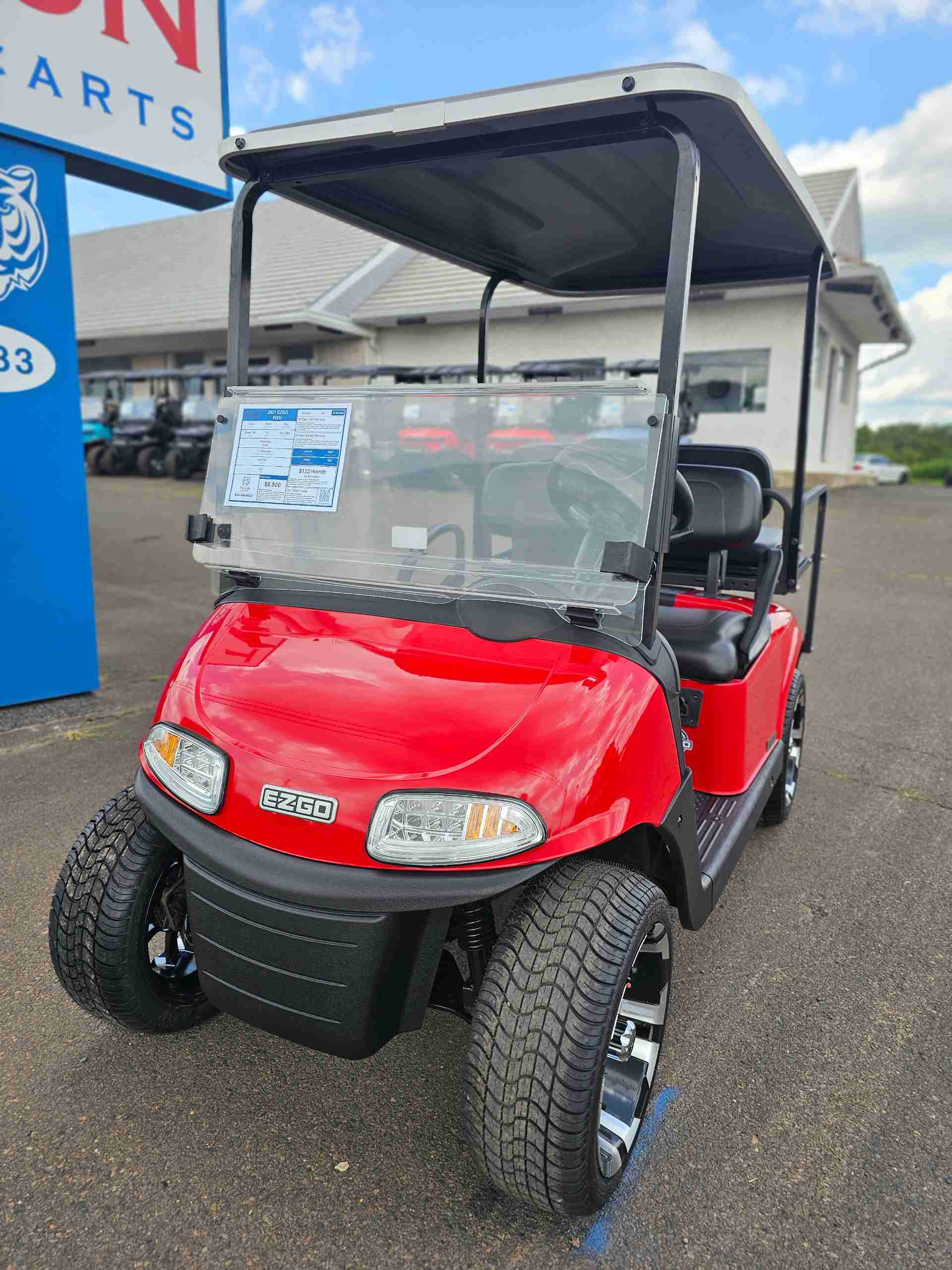 2021 EZGO RXV Golf Cart in Red