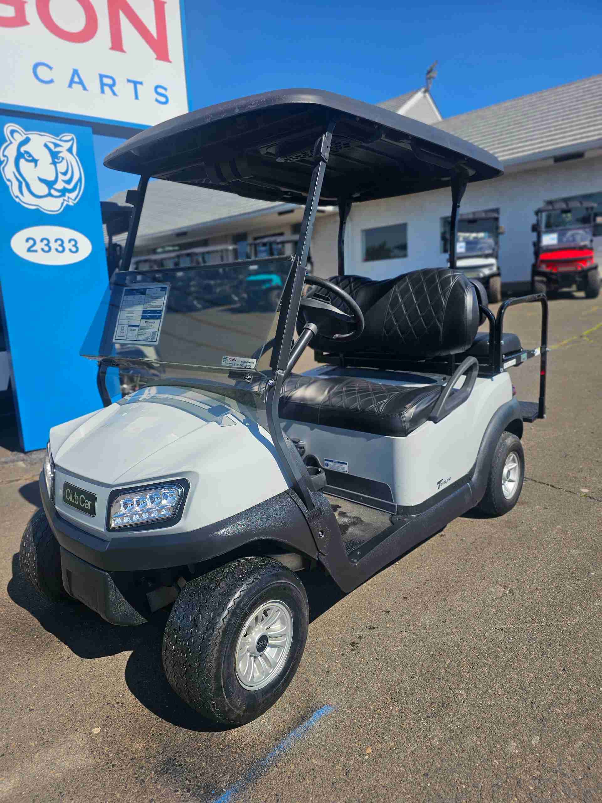 Used 2020 Club Car Tempo Golf Cart in Gray for sale at TIGON Wichita Falls, TX