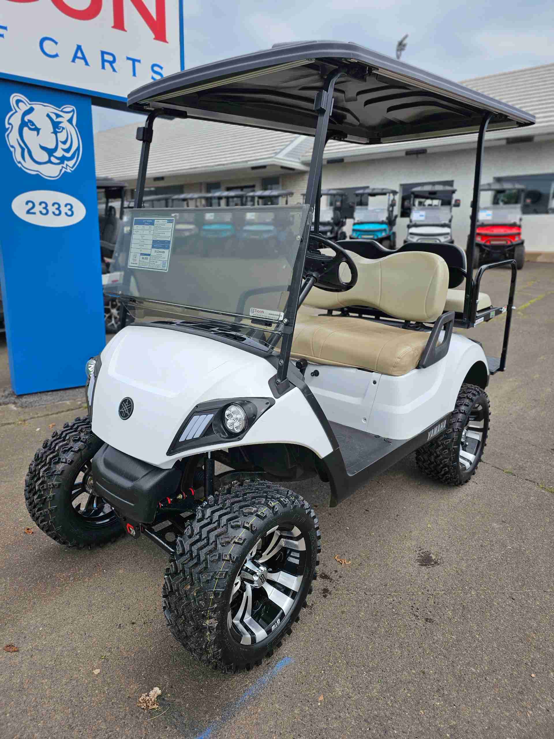 2017 Yamaha Drive 2 White golf cart for sale in Hatfield, PA — July 4th Golf Cart Sales Event
