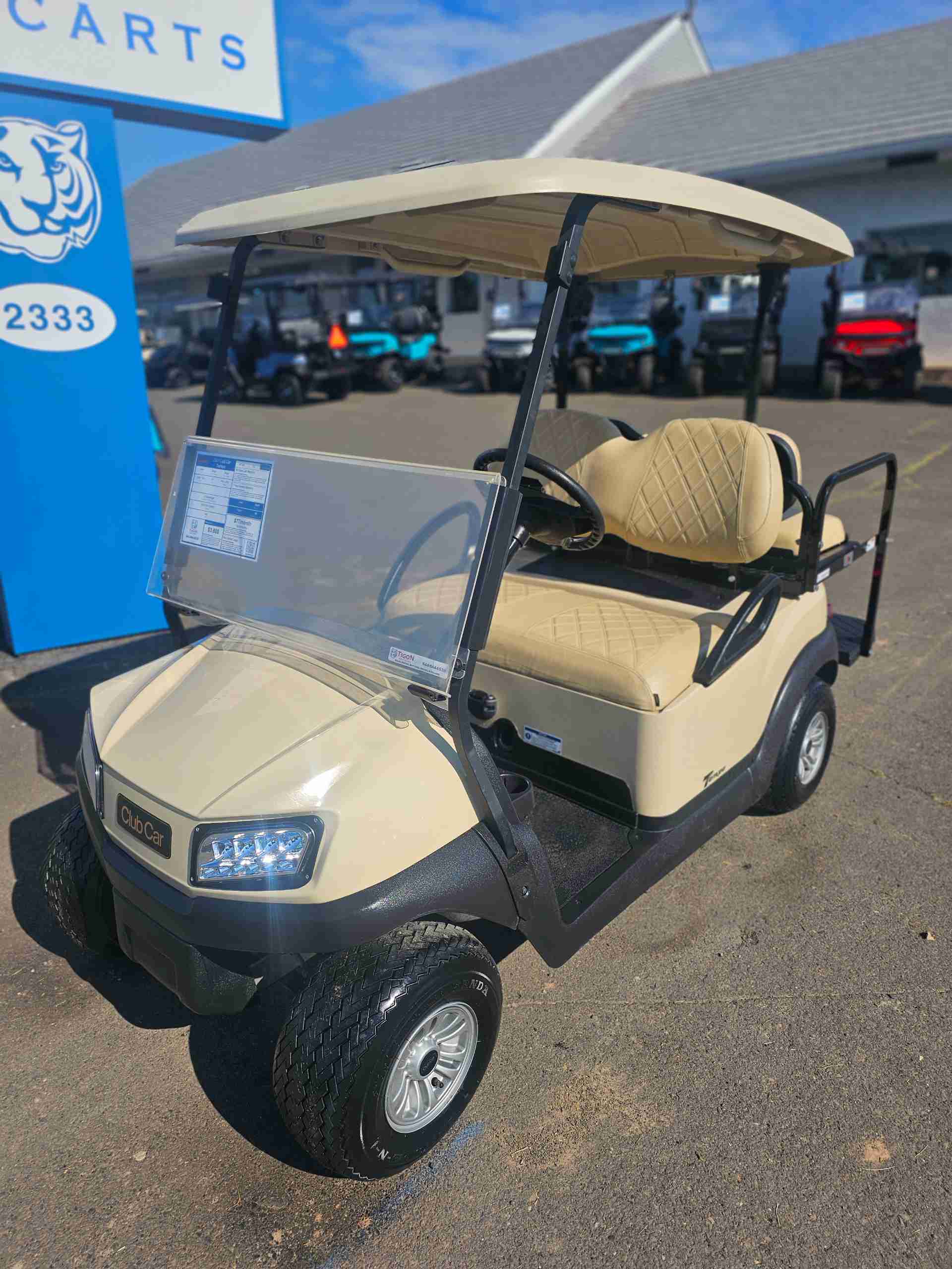 Used 2021 Club Car Tempo Golf Cart in Beige for sale at TIGON Long Pond, PA