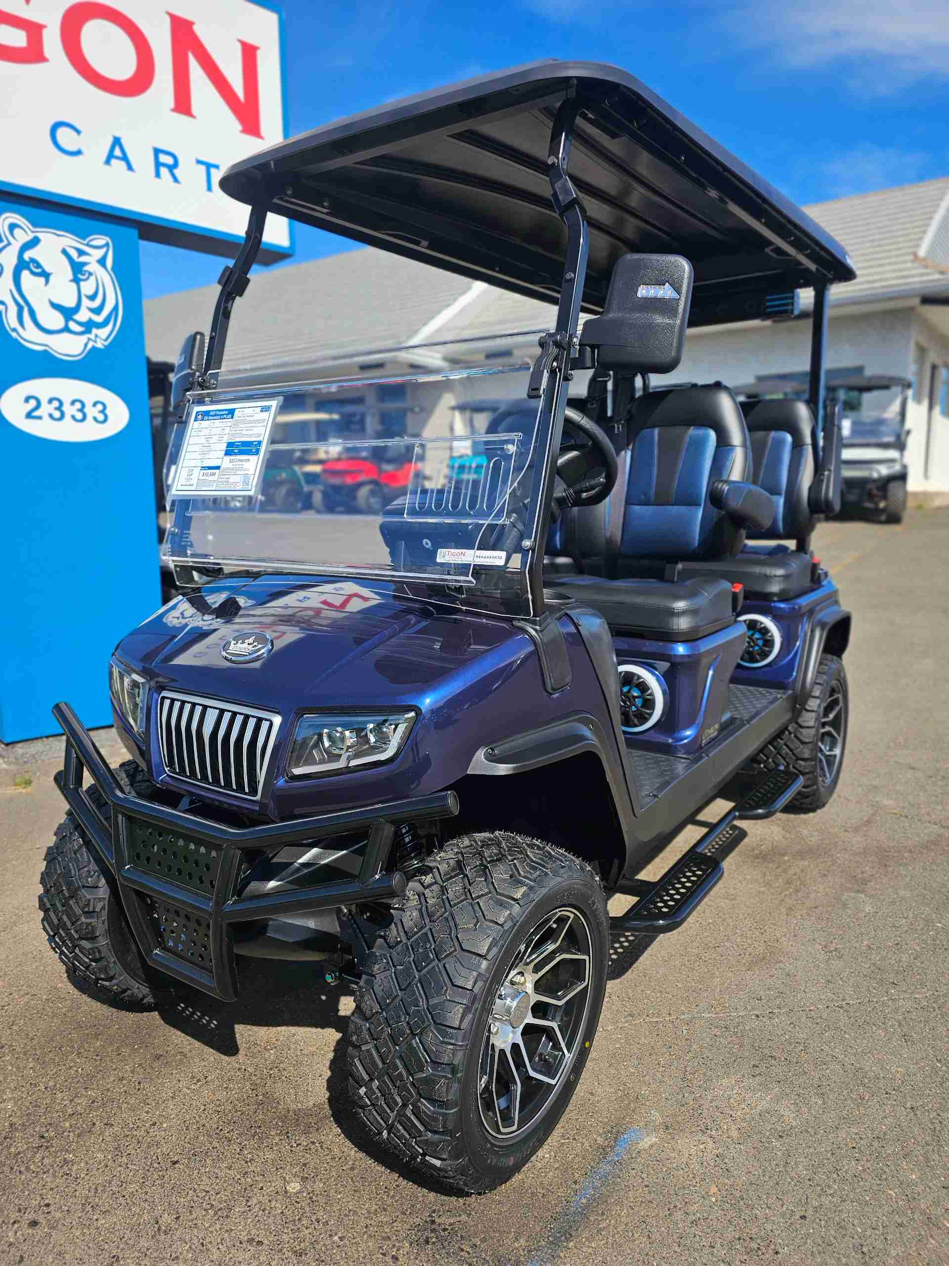 2027 Evolution D5 Maverick 4 PLUS Golf Cart in Mediterranean Blue for sale at TIGON Hatfield, PA