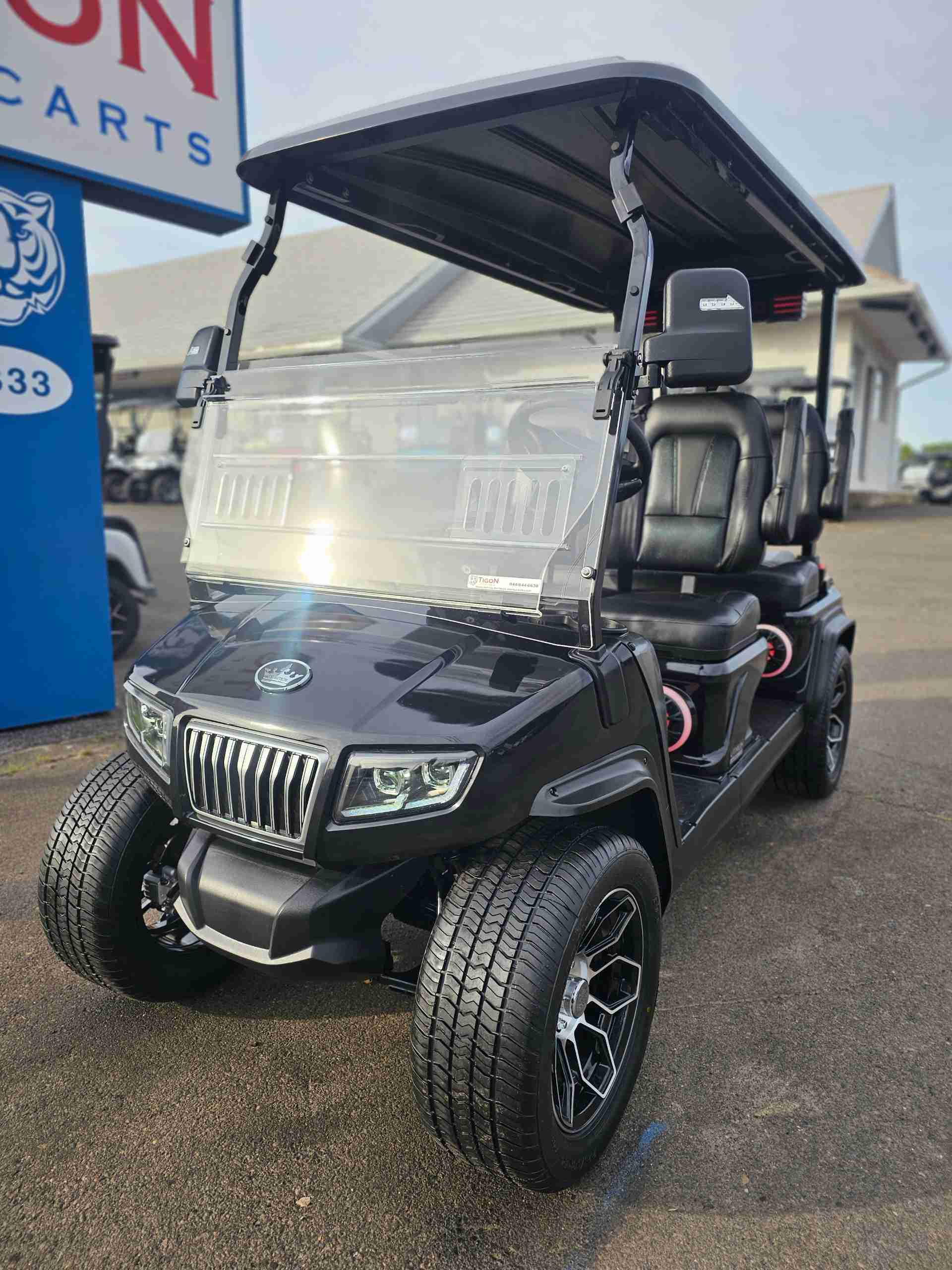 2027 Evolution D5 Ranger 4 PLUS Golf Cart in Black Sapphire for sale at TIGON Hatfield, PA