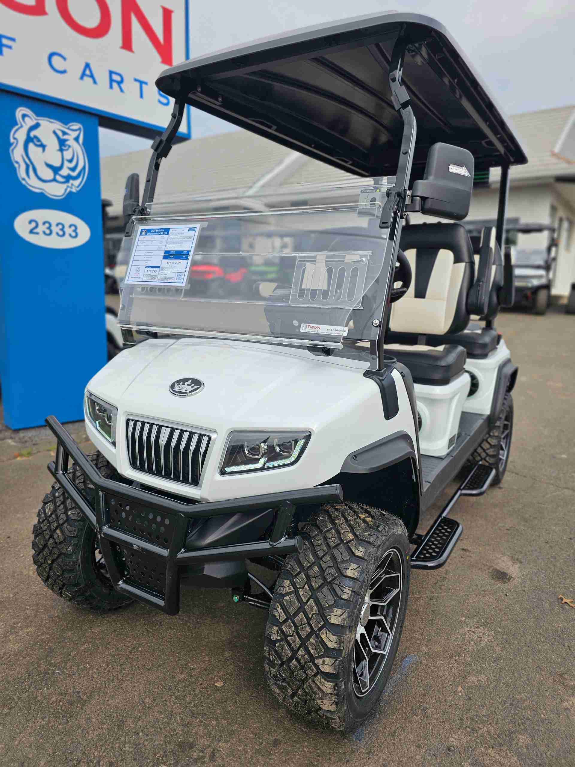 2027 Evolution D5 Maverick 4 PLUS Golf Cart in White for sale at TIGON Hatfield, PA
