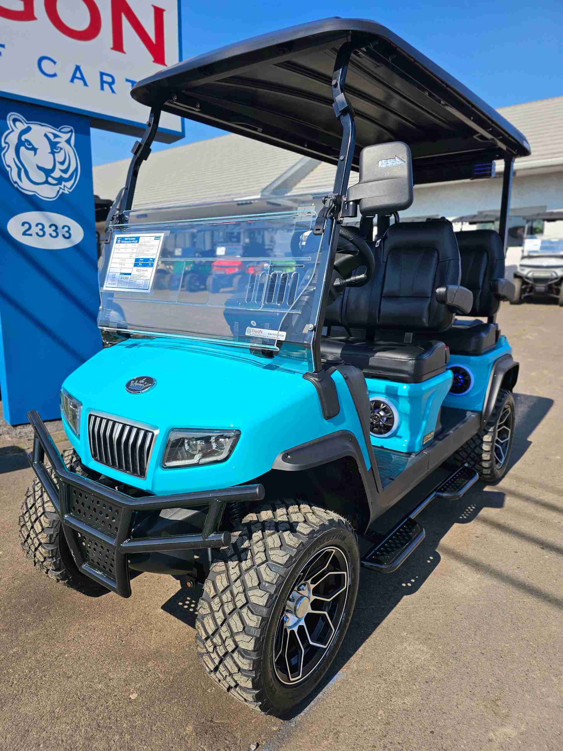 2027 Evolution D5 Maverick 4 PLUS Golf Cart in Sky Blue for sale at TIGON Hatfield, PA