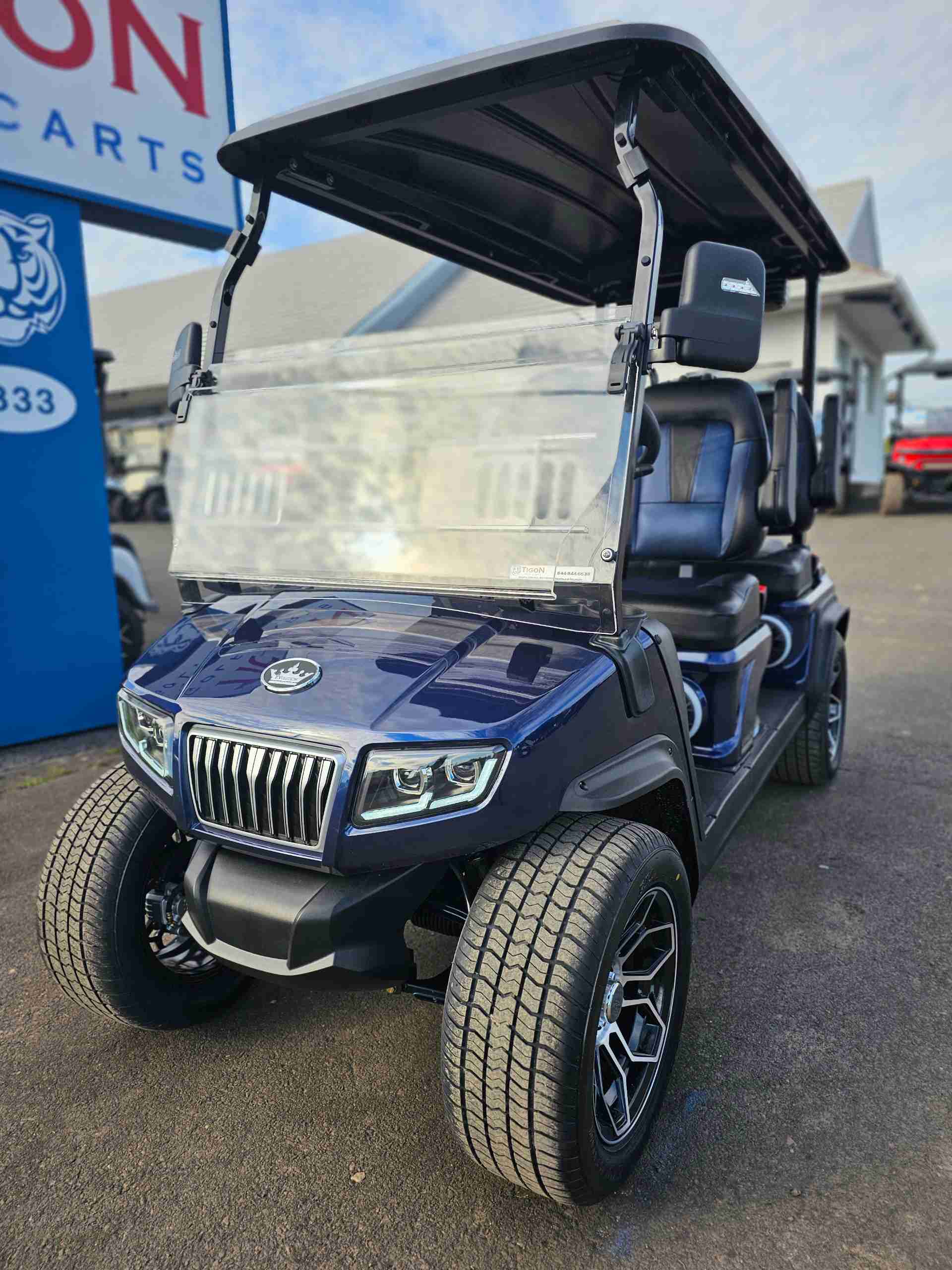 2027 Evolution D5 Ranger 4 PLUS Golf Cart in Mediterranean Blue for sale at TIGON Hatfield, PA