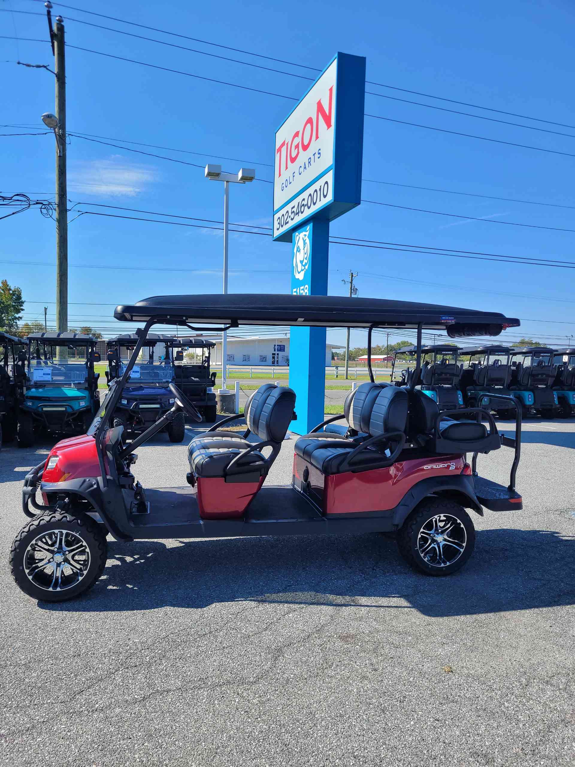 2022 Club Car Onward 6 Passenger (Non-LSV) Candy Apple Red image 2