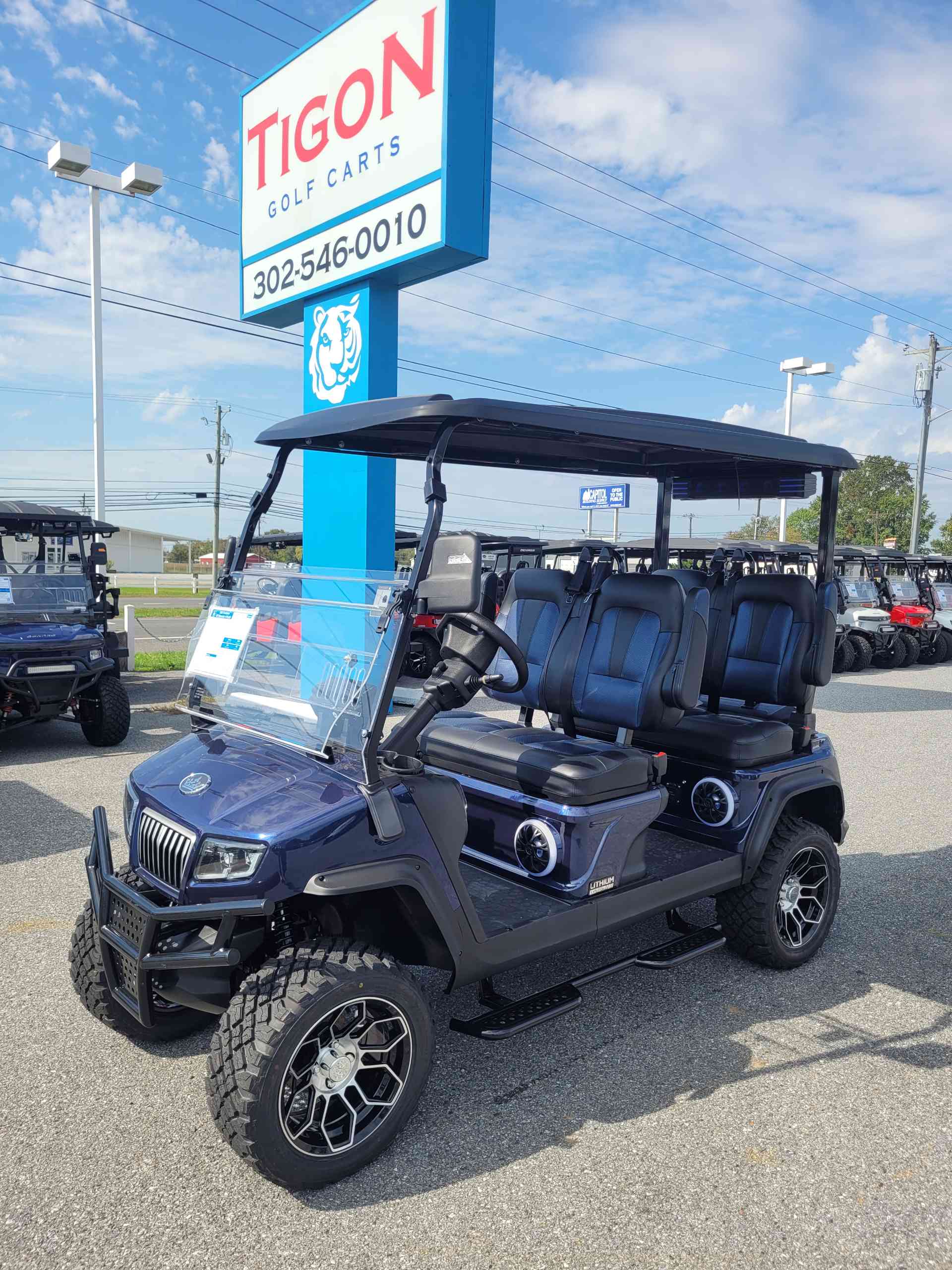 2027 Evolution D5 Maverick 4 PLUS Golf Cart in Mediterranean Blue