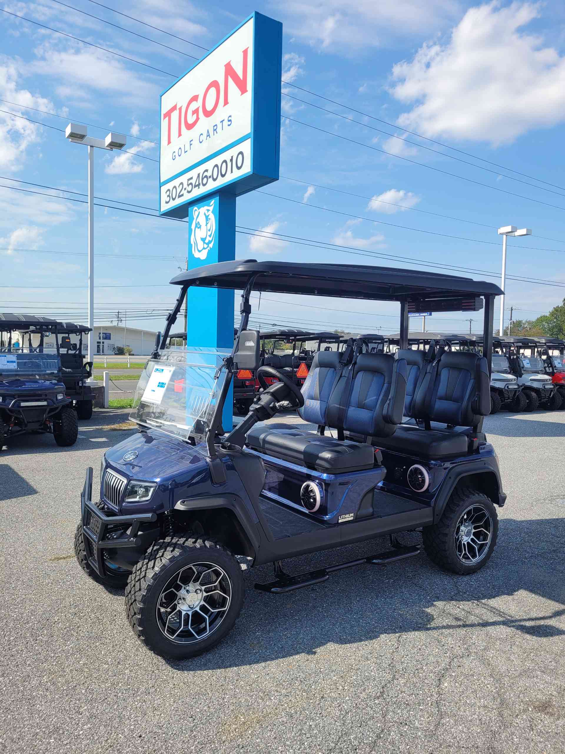 2027 Evolution D5 Maverick 4 PLUS Golf Cart in Mediterranean Blue