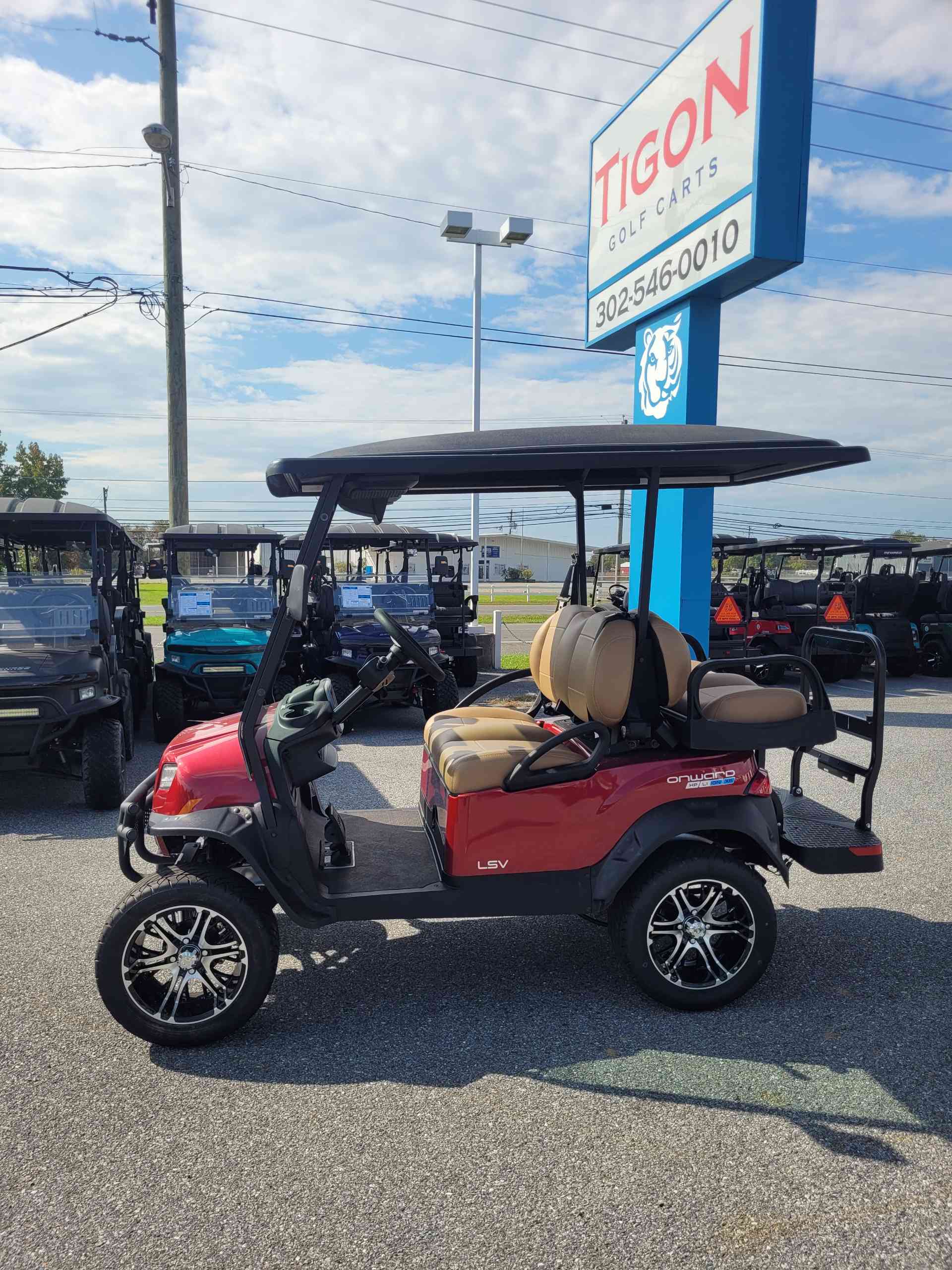 2027 Club Car Onward 4 Passenger (2+2) LSV Candy Apple Red image 2