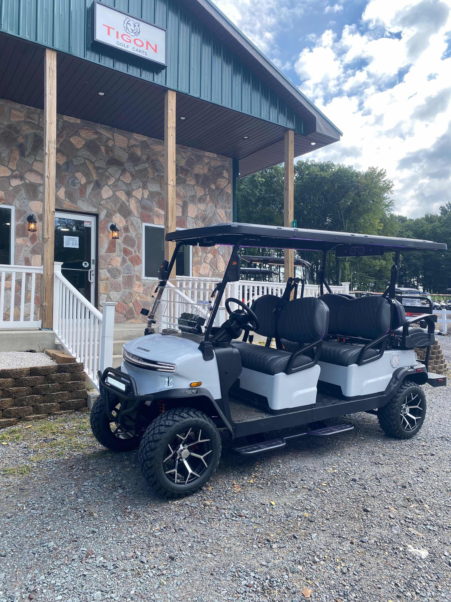 2026 Denago Rover XL6 White golf cart for sale in Long Pond, PA — July 4th Golf Cart Sales Event