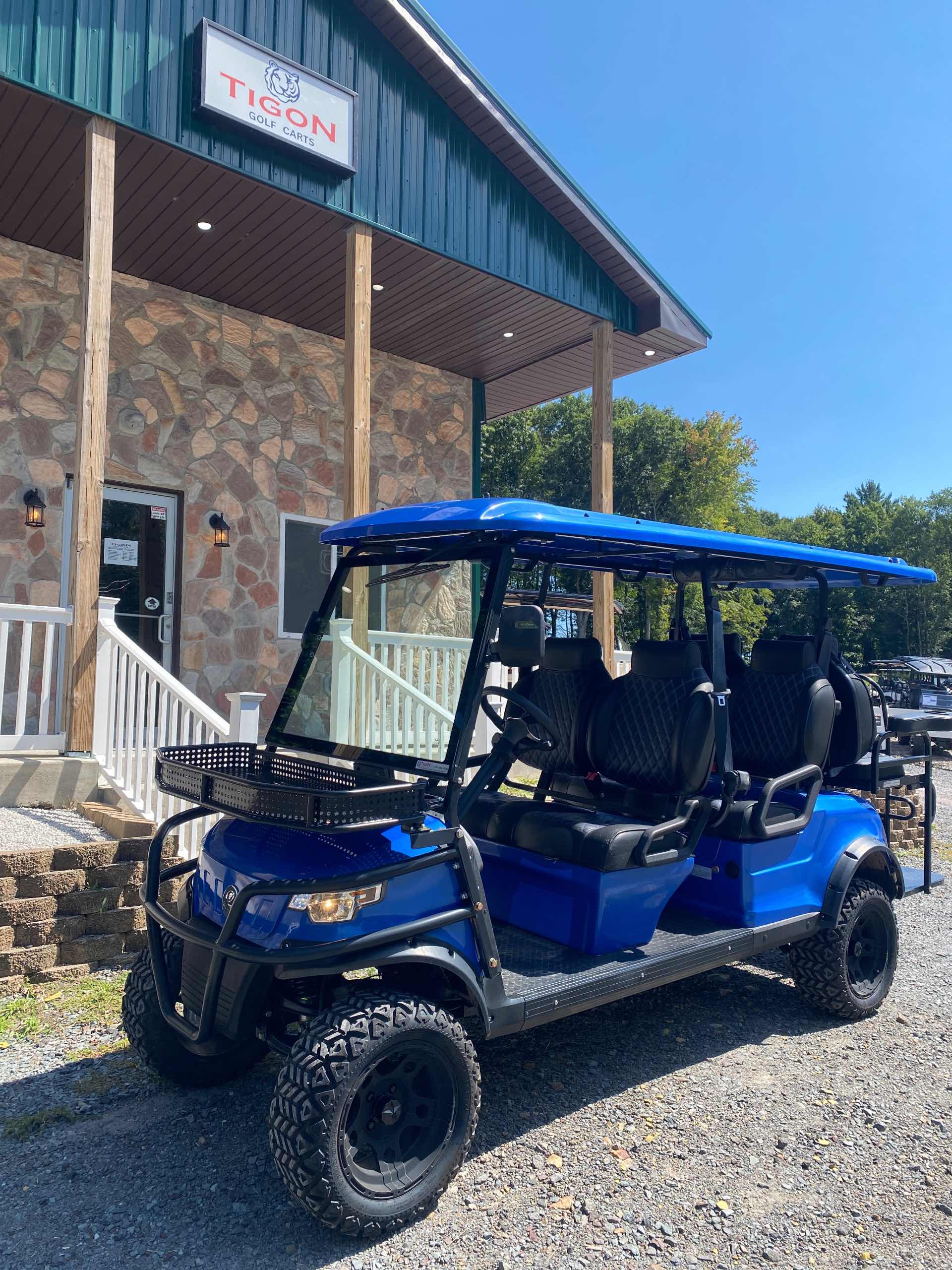 Used 2023 Epic E60L Golf Cart in Light Blue for sale at TIGON Long Pond, PA