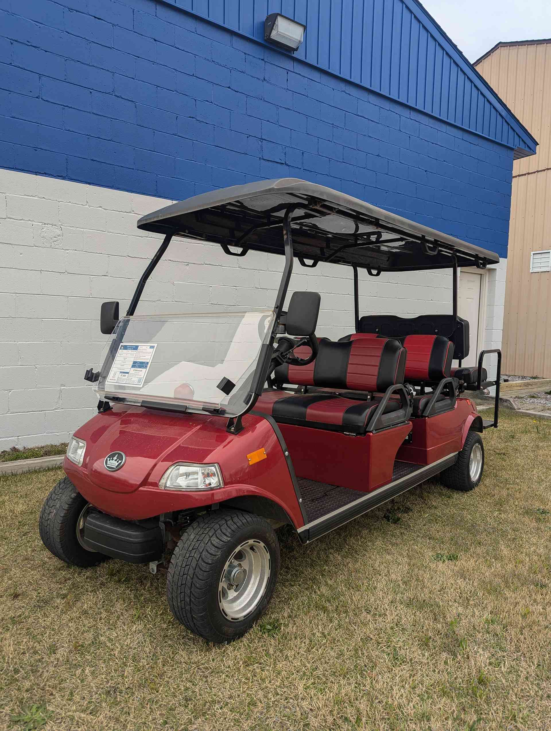 2020 Evolution Carrier 6 PLUS Golf Cart in Flamenco Red