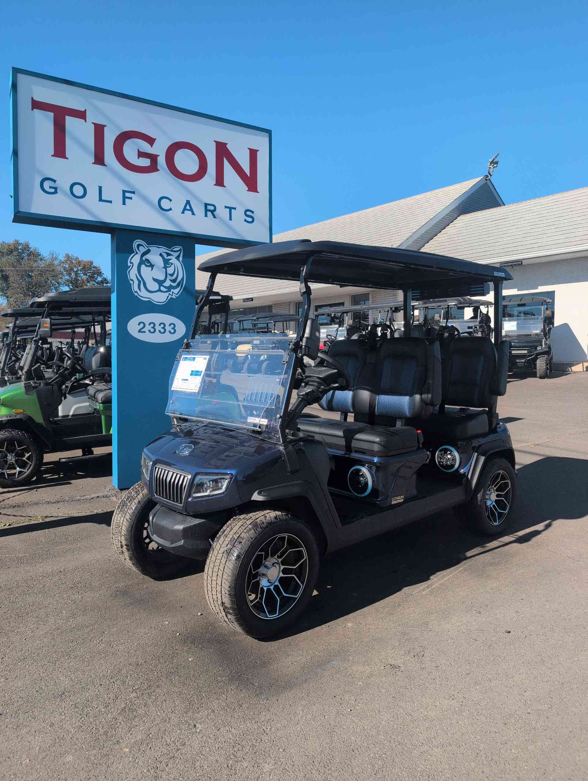 2027 Evolution D5 Ranger 4 PLUS Golf Cart in Mediterranean Blue for sale at TIGON Hatfield, PA