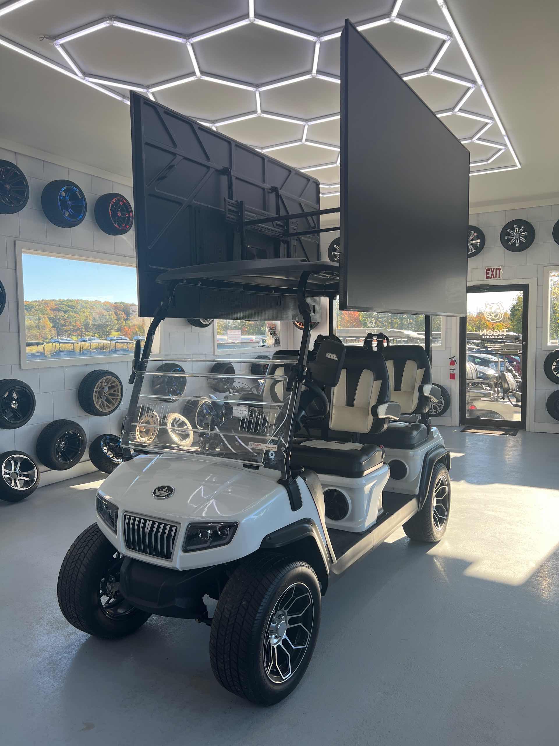 Used 2023 Evolution D5 Ranger 4 Golf Cart in Mineral White for sale at TIGON Hatfield, PA