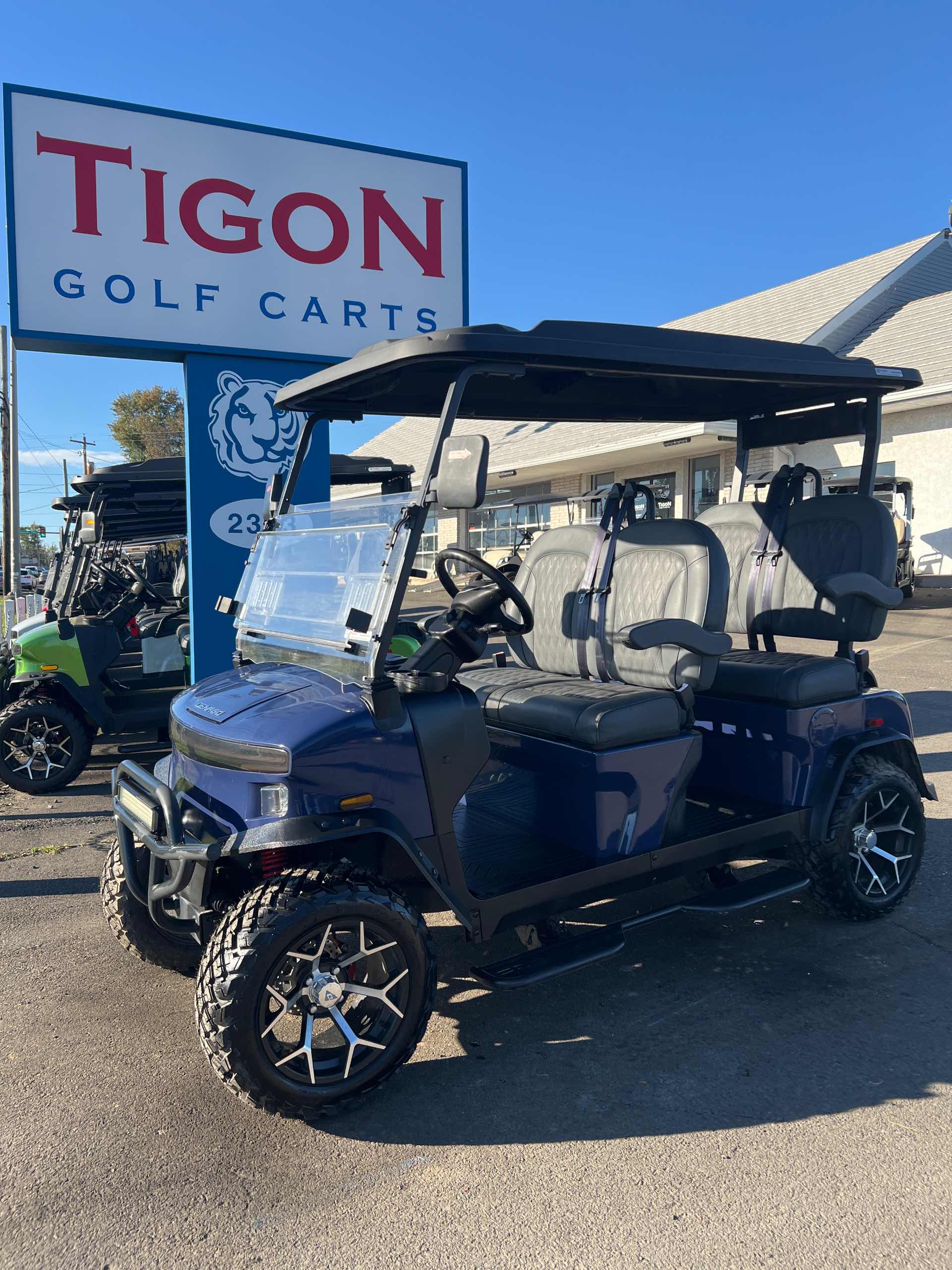 Used 2024 Denago Rover XL Golf Cart in Blue for sale at TIGON Hatfield, PA
