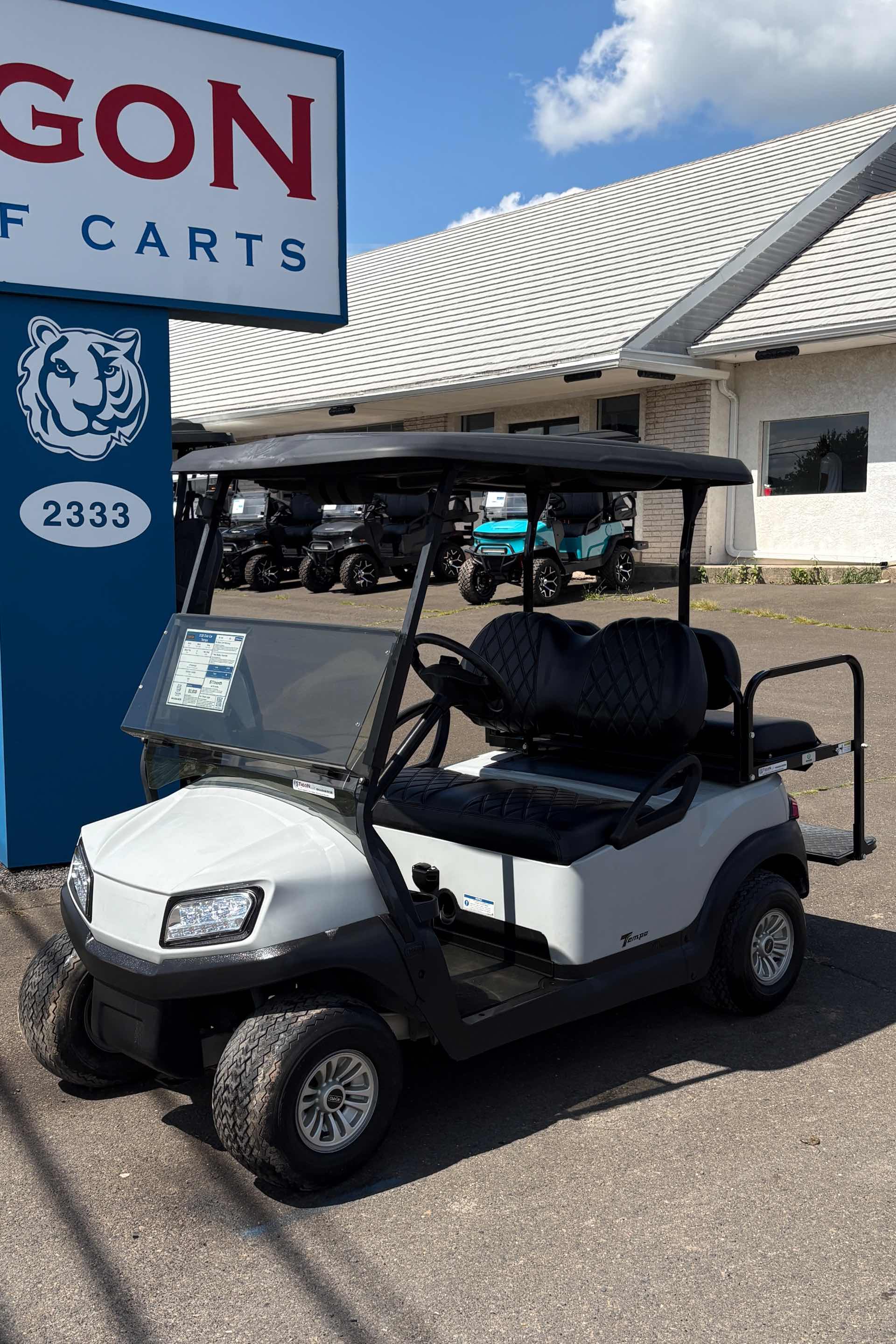 Used 2020 Club Car Tempo Golf Cart in Gray for sale at TIGON Wichita Falls, TX