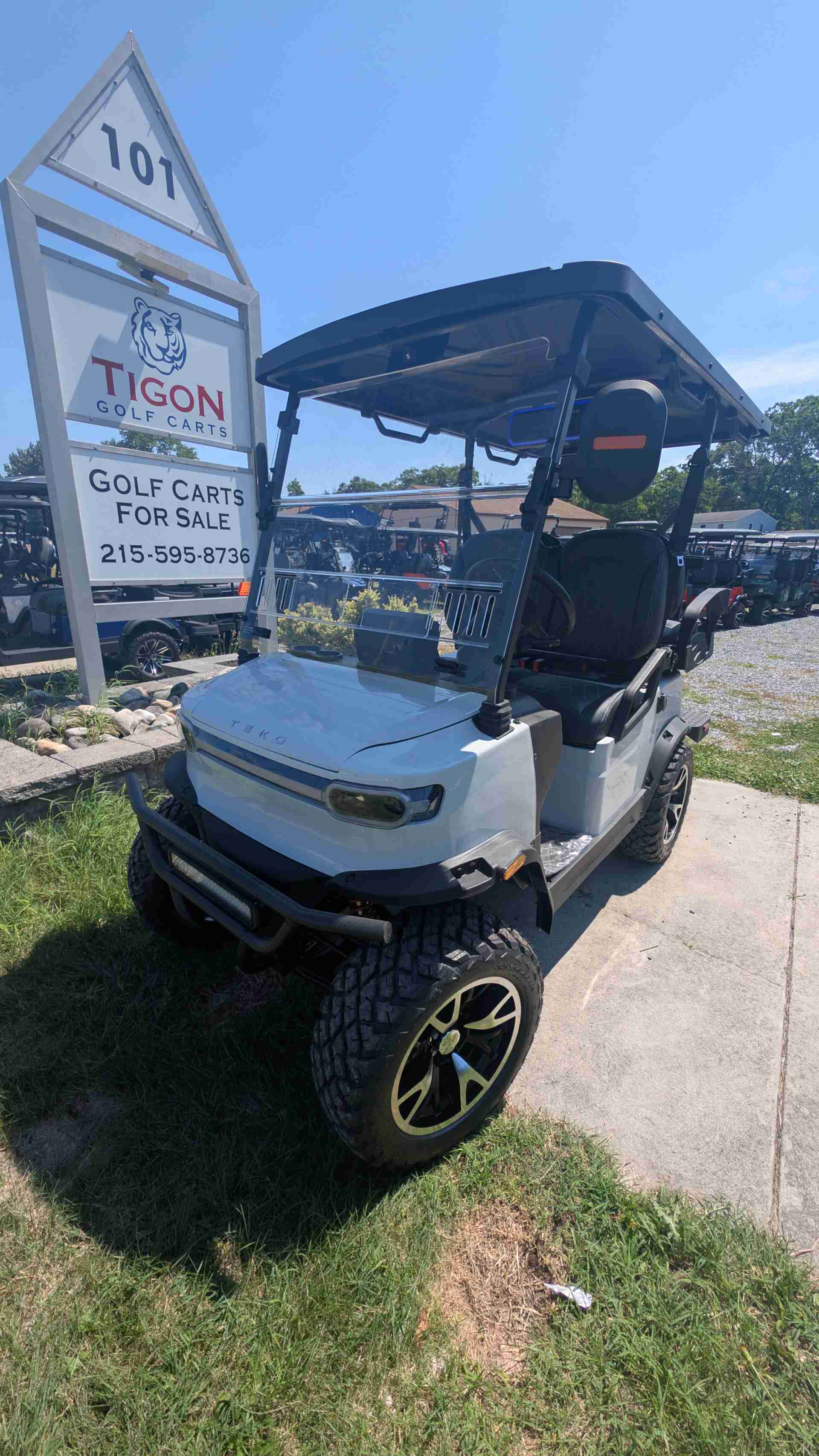 2026 TEKO EV TURBO Golf Cart in Moonlight White