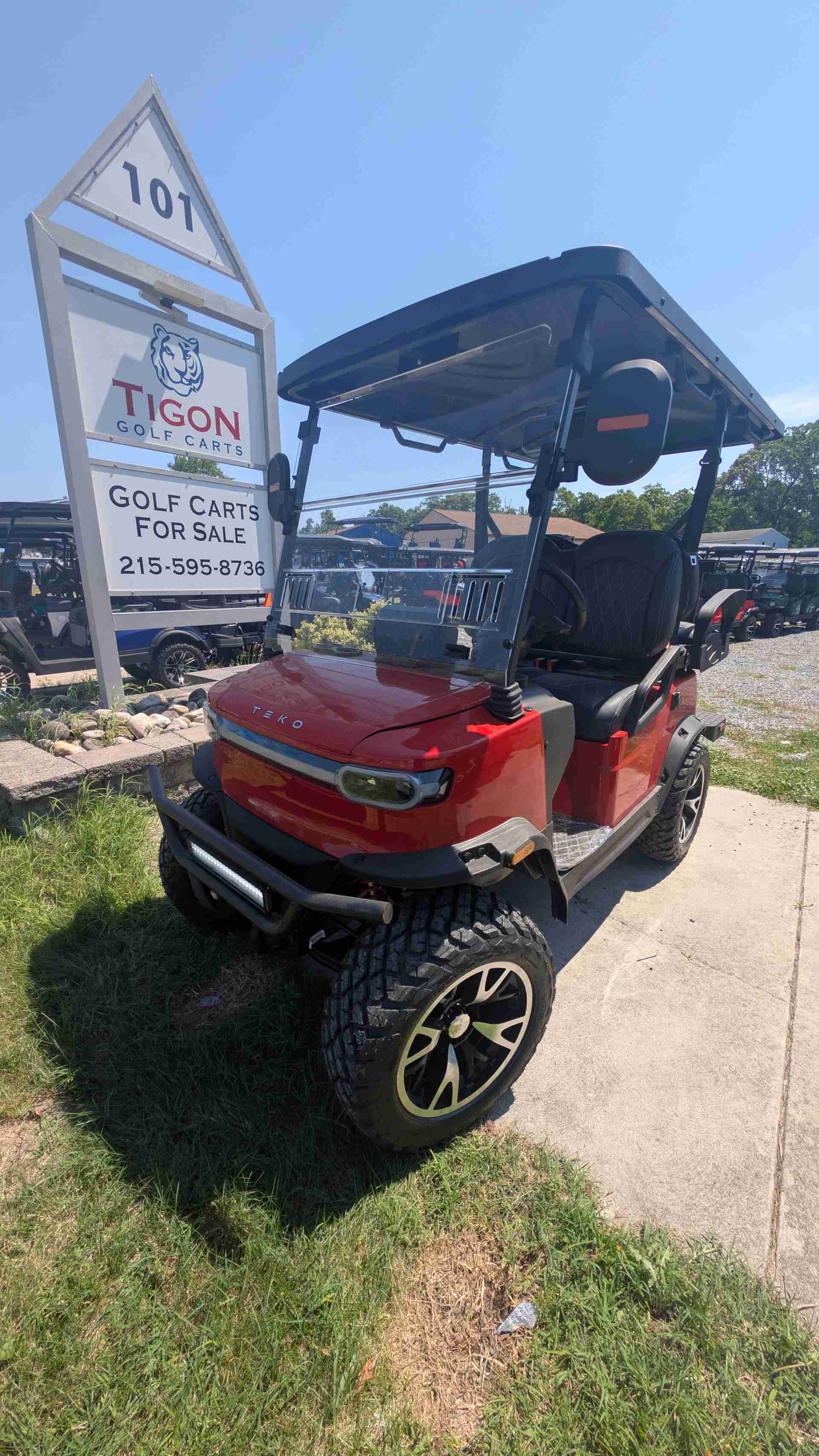 2026 TEKO EV TURBO Golf Cart in Torch Red