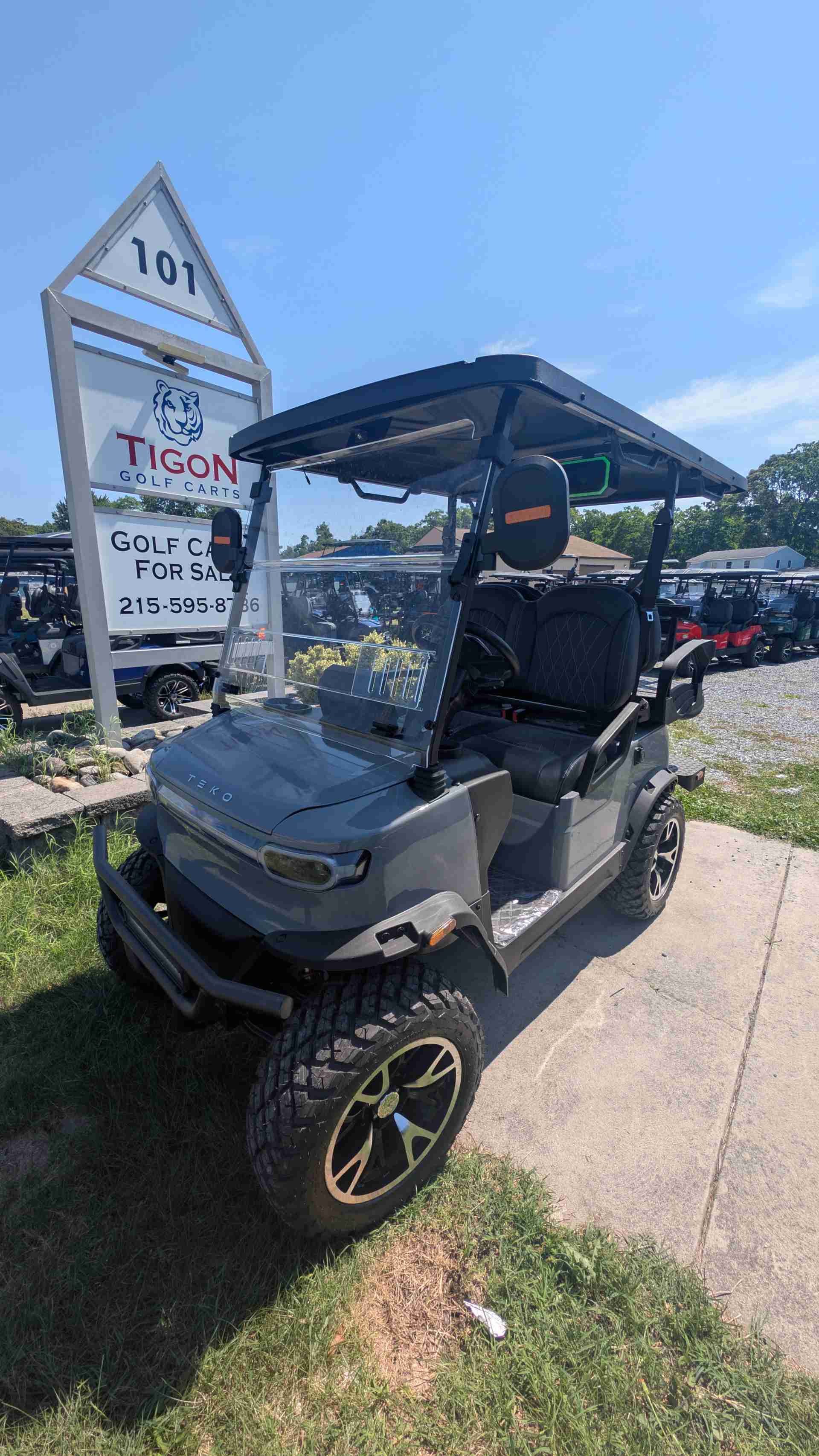 2026 TEKO EV TURBO Golf Cart in Nardo Gray