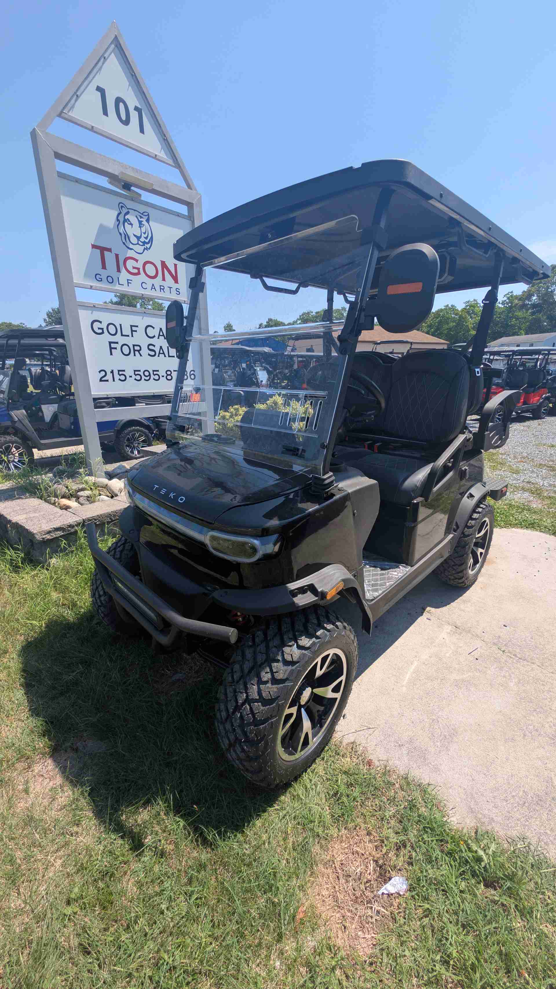 2026 TEKO EV TURBO Golf Cart in Metallic Black