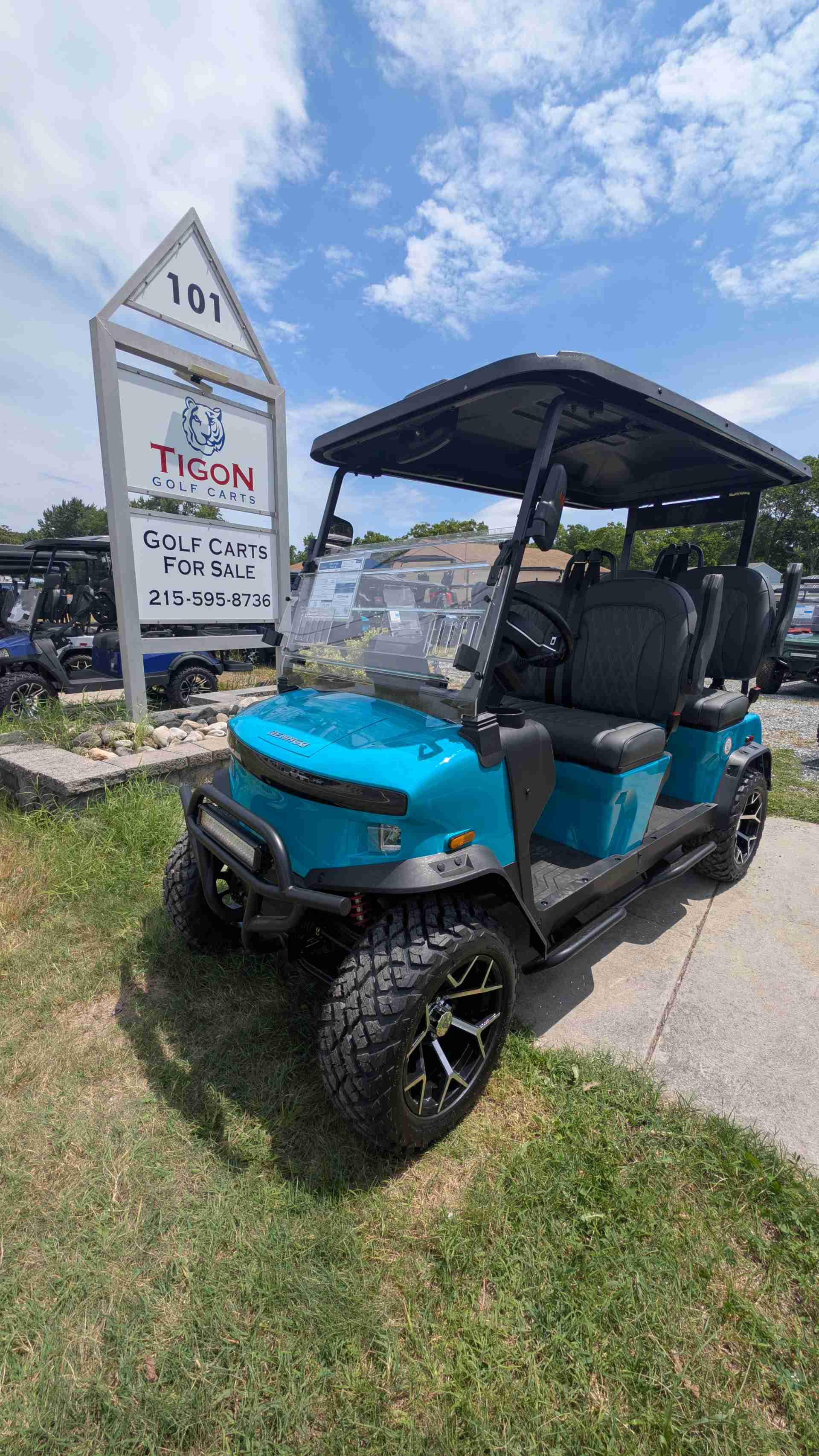 2026 Denago Rover XL Golf Cart in Aqua