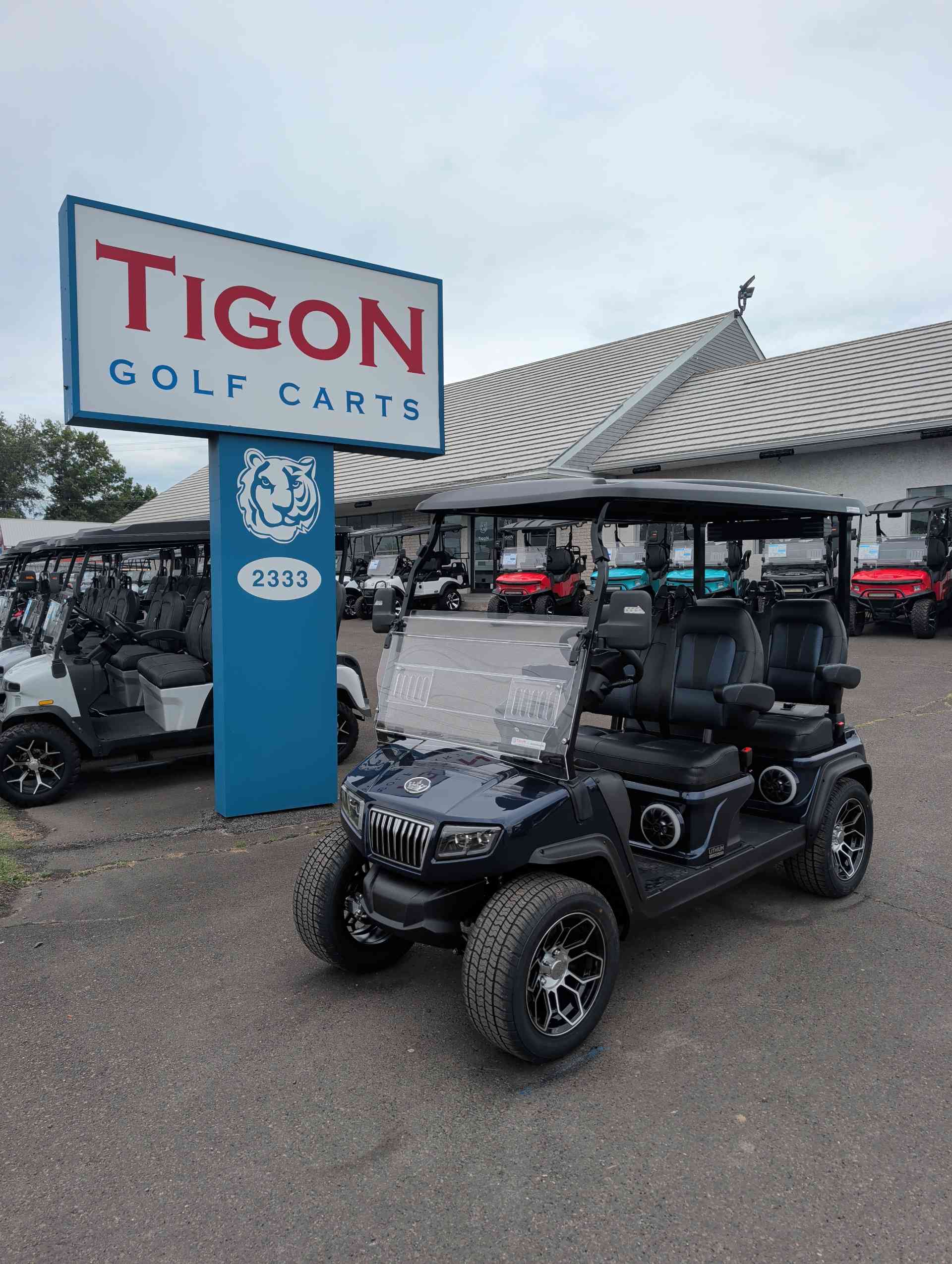2027 Evolution D5 Ranger 4 PLUS Golf Cart in Mediterranean Blue for sale at TIGON Hatfield, PA