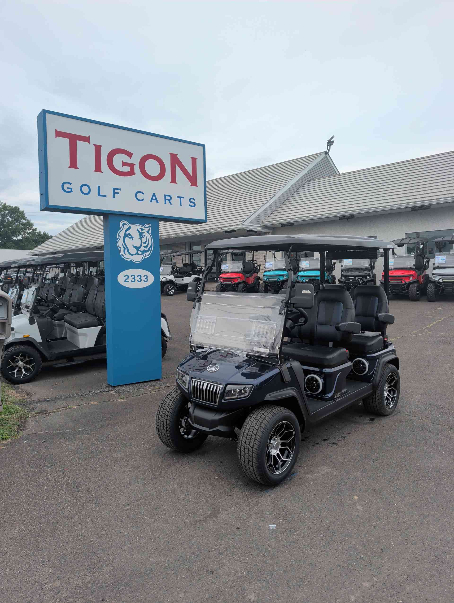 2027 Evolution D5 Ranger 4 PLUS Golf Cart in Mediterranean Blue for sale at TIGON Hatfield, PA