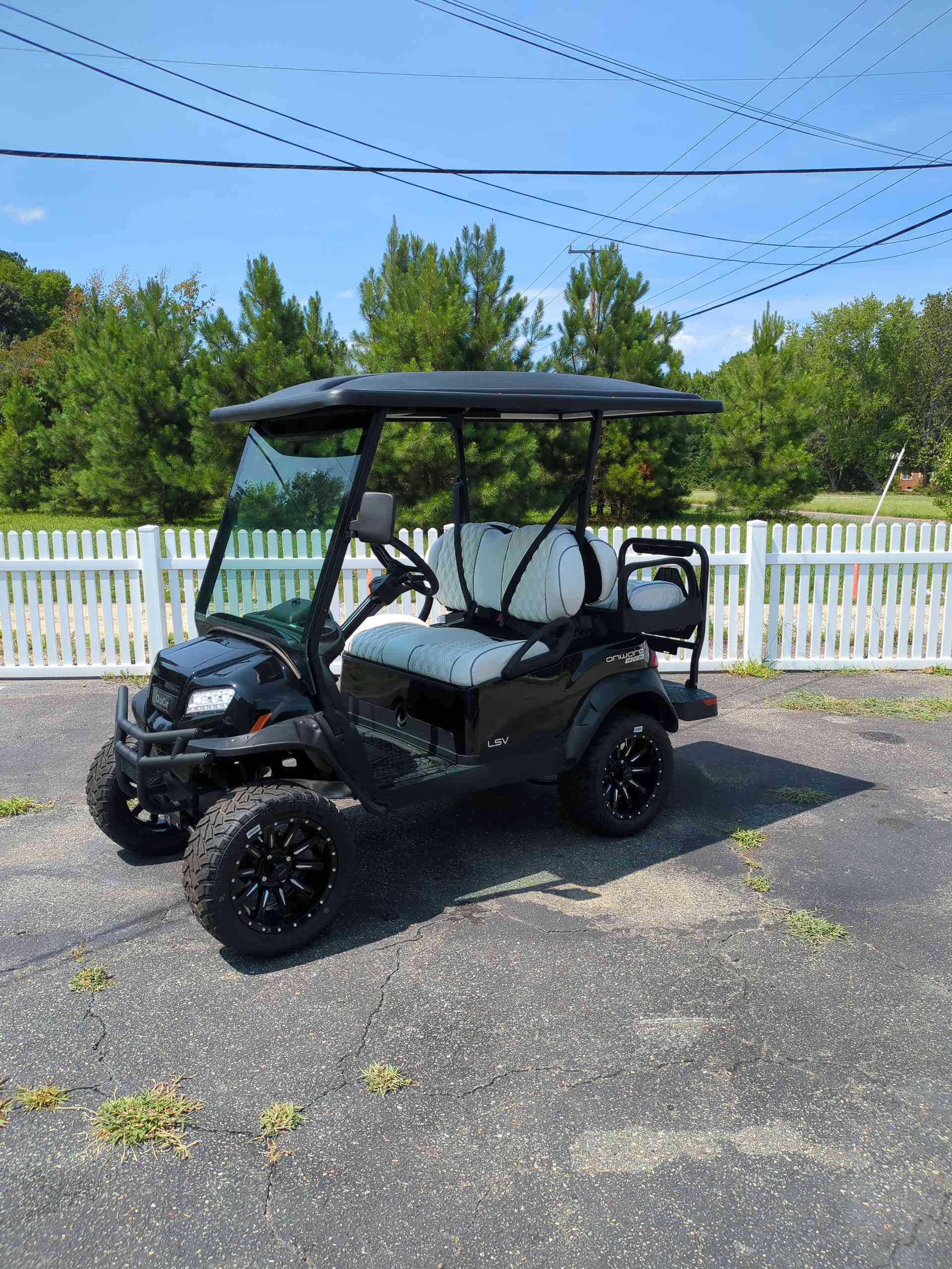 2027 Club Car Onward 4 Passenger (2+2) LSV Golf Cart in Black