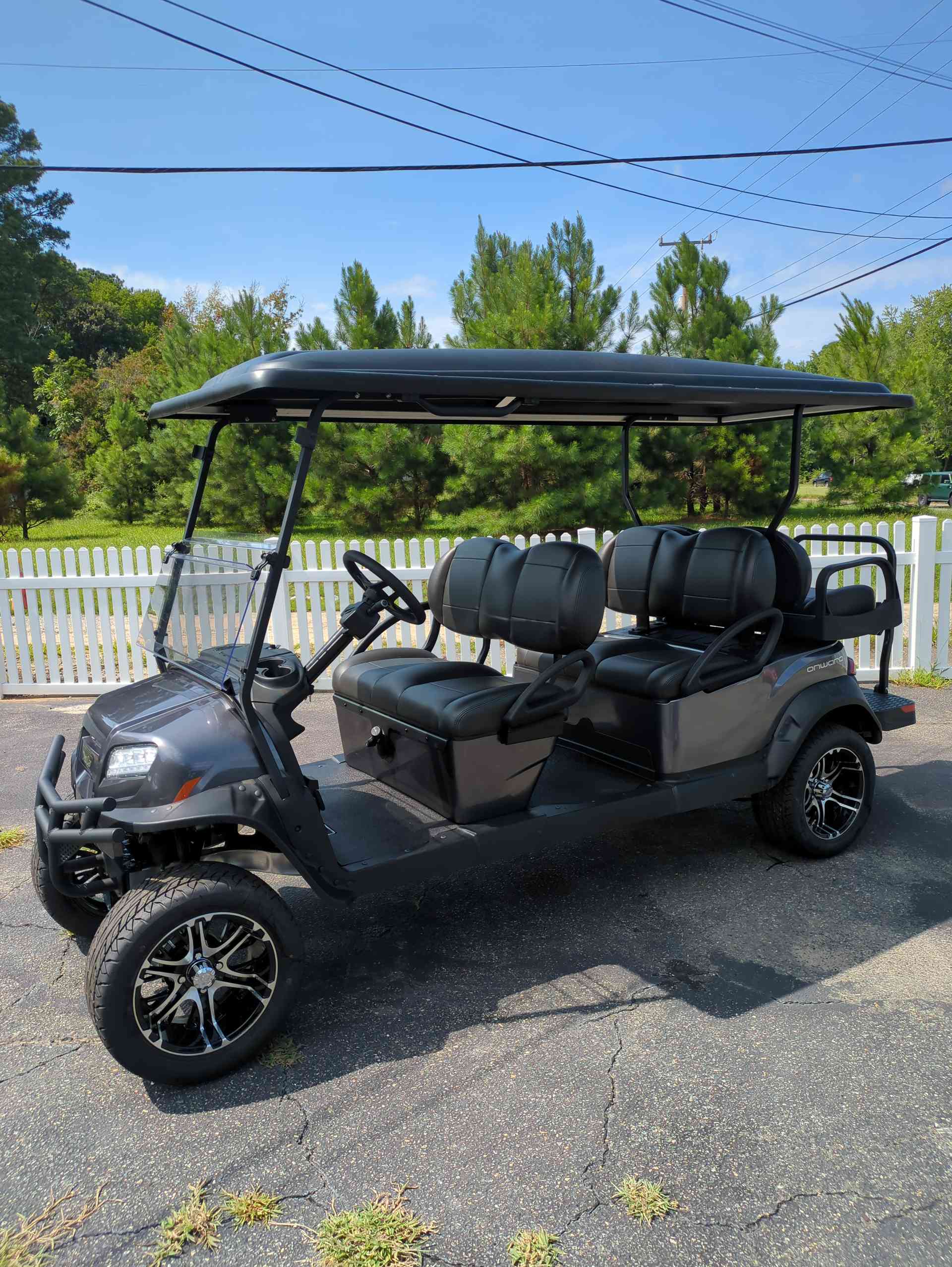 2027 Club Car Onward 6 Passenger Golf Cart in Midnight Silver
