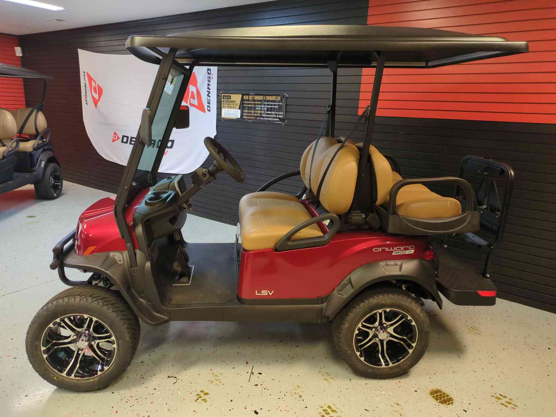 2027 Club Car Onward 4 Passenger (2+2) LSV Candy Apple Red image 2