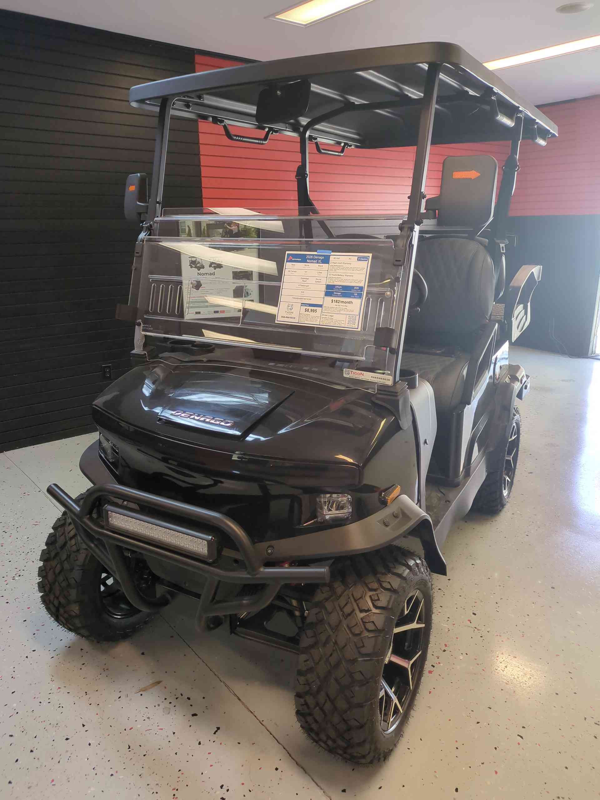 2026 Denago Nomad XL Golf Cart in Black