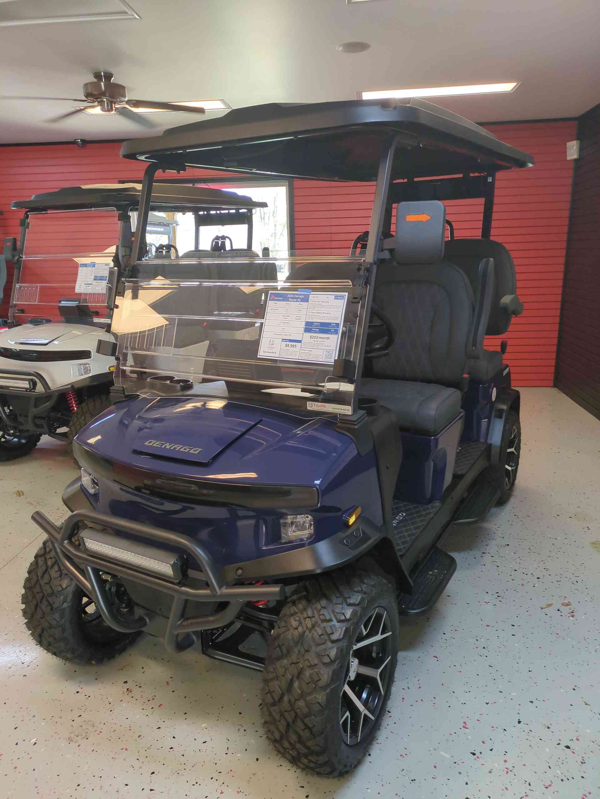 2026 Denago Rover XL Golf Cart in Blue