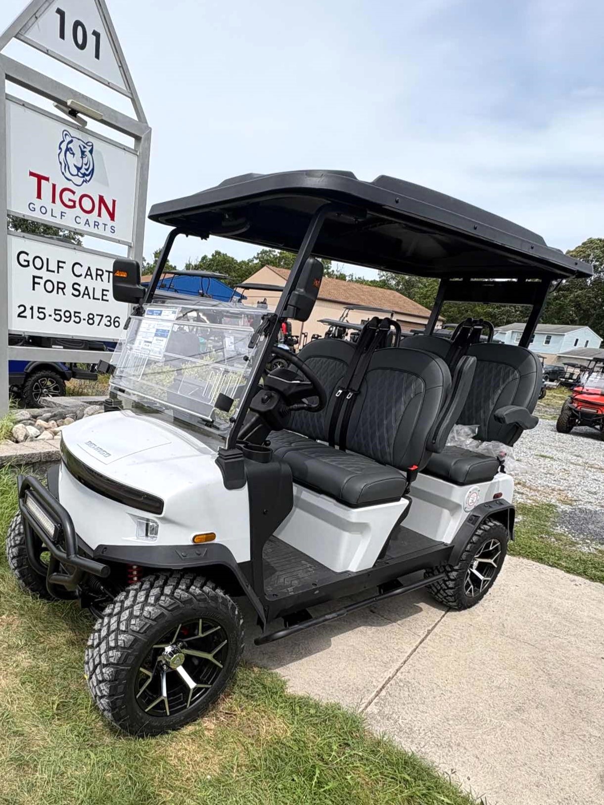 2026 Denago Rover XL Golf Cart in Matte White
