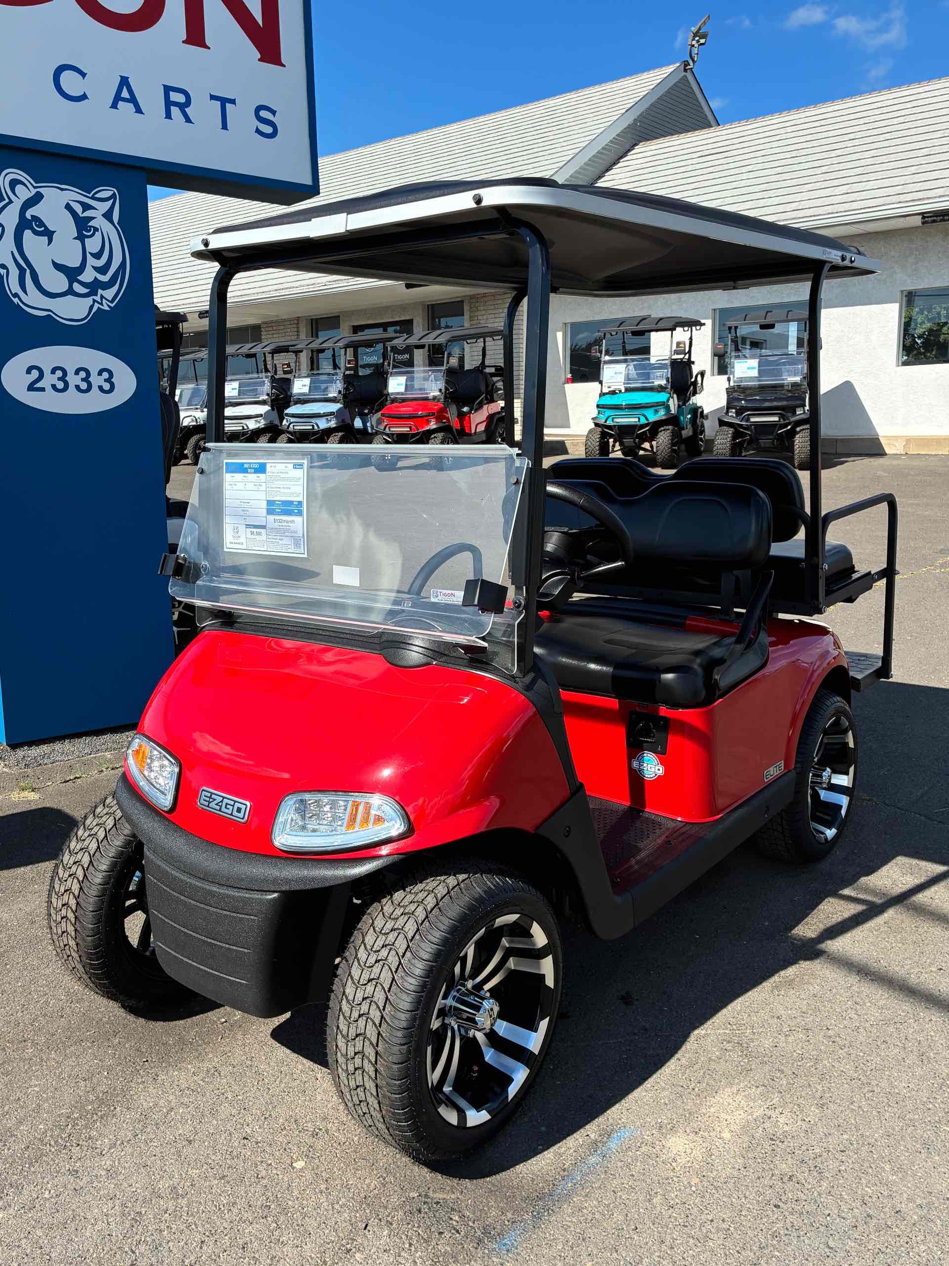 Used 2021 EZGO RXV Golf Cart in Red for sale at TIGON Hatfield, PA