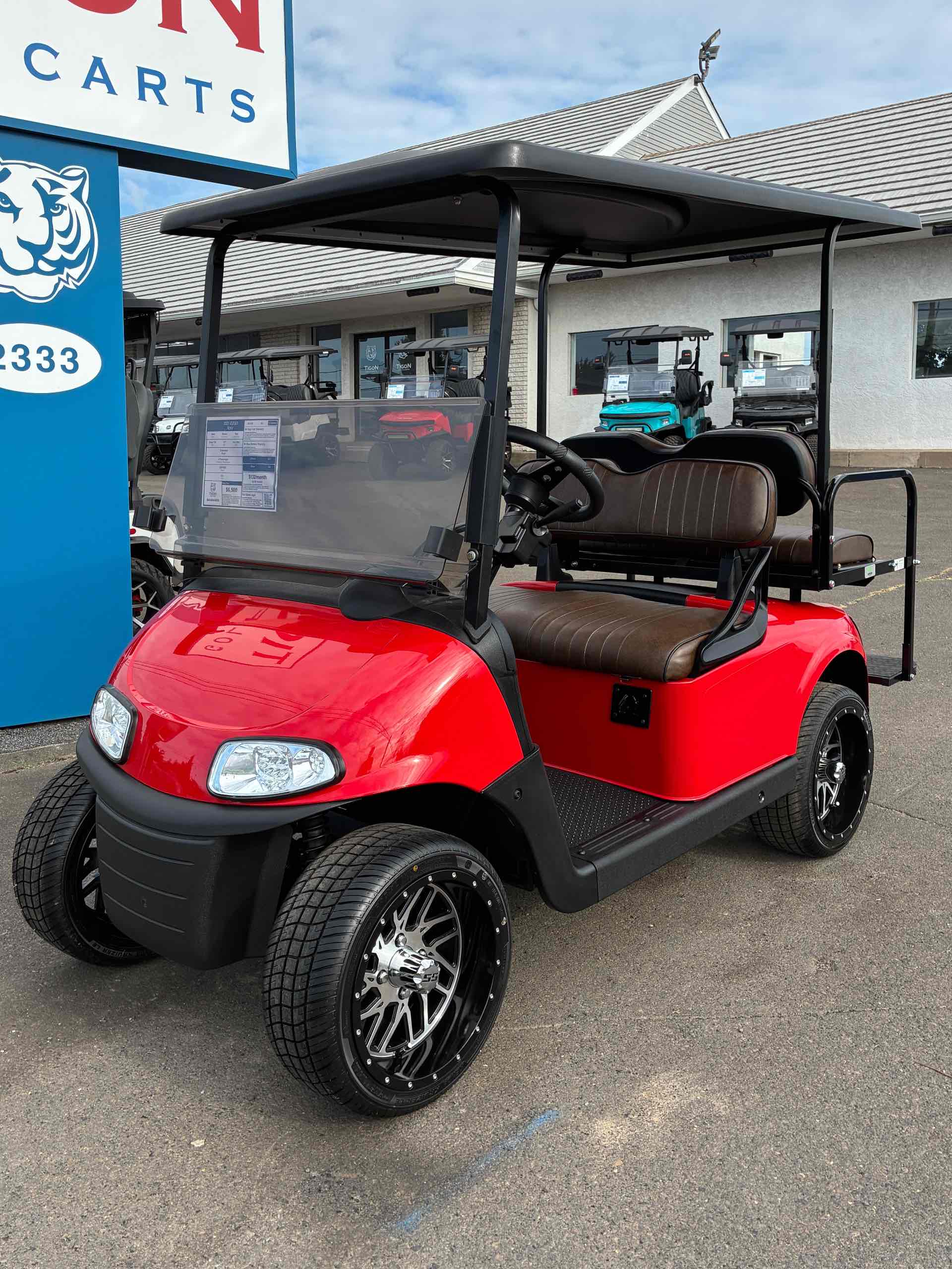 Used 2021 EZGO RXV Golf Cart in Red for sale at TIGON Hatfield, PA