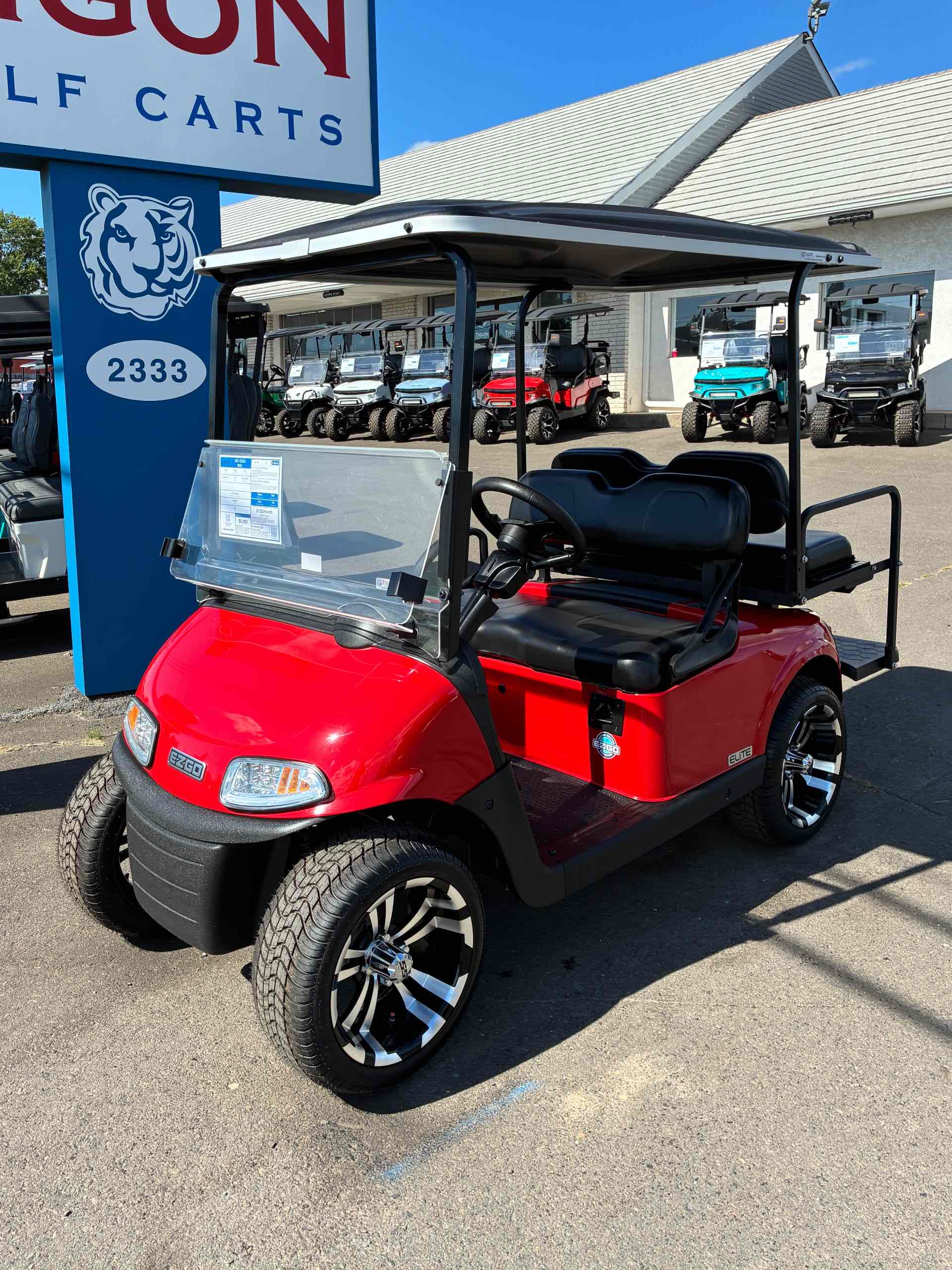Used 2021 EZGO RXV Golf Cart in Red for sale at TIGON Hatfield, PA