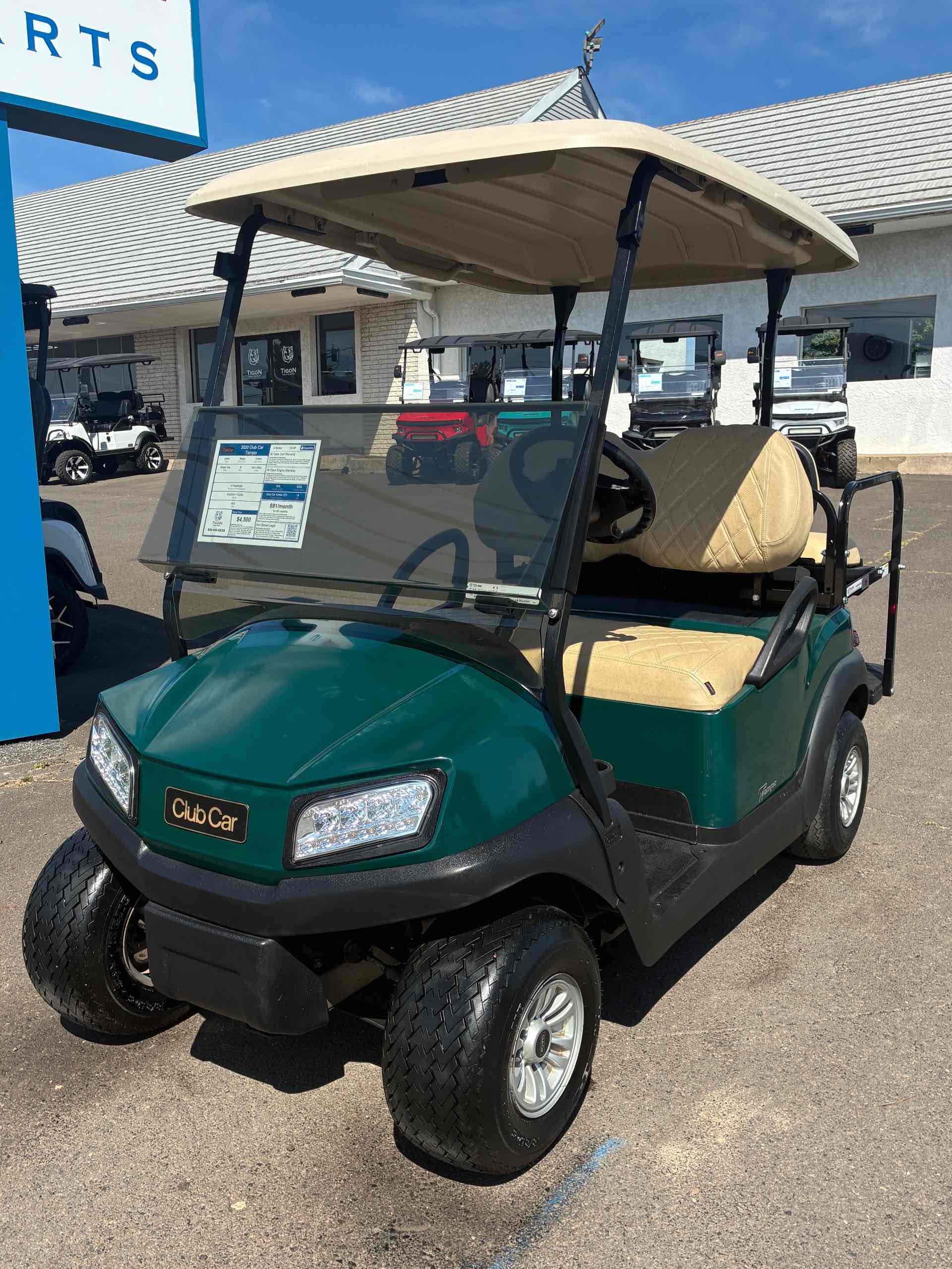 Used 2020 Club Car Tempo Golf Cart in Green for sale at TIGON Hatfield, PA