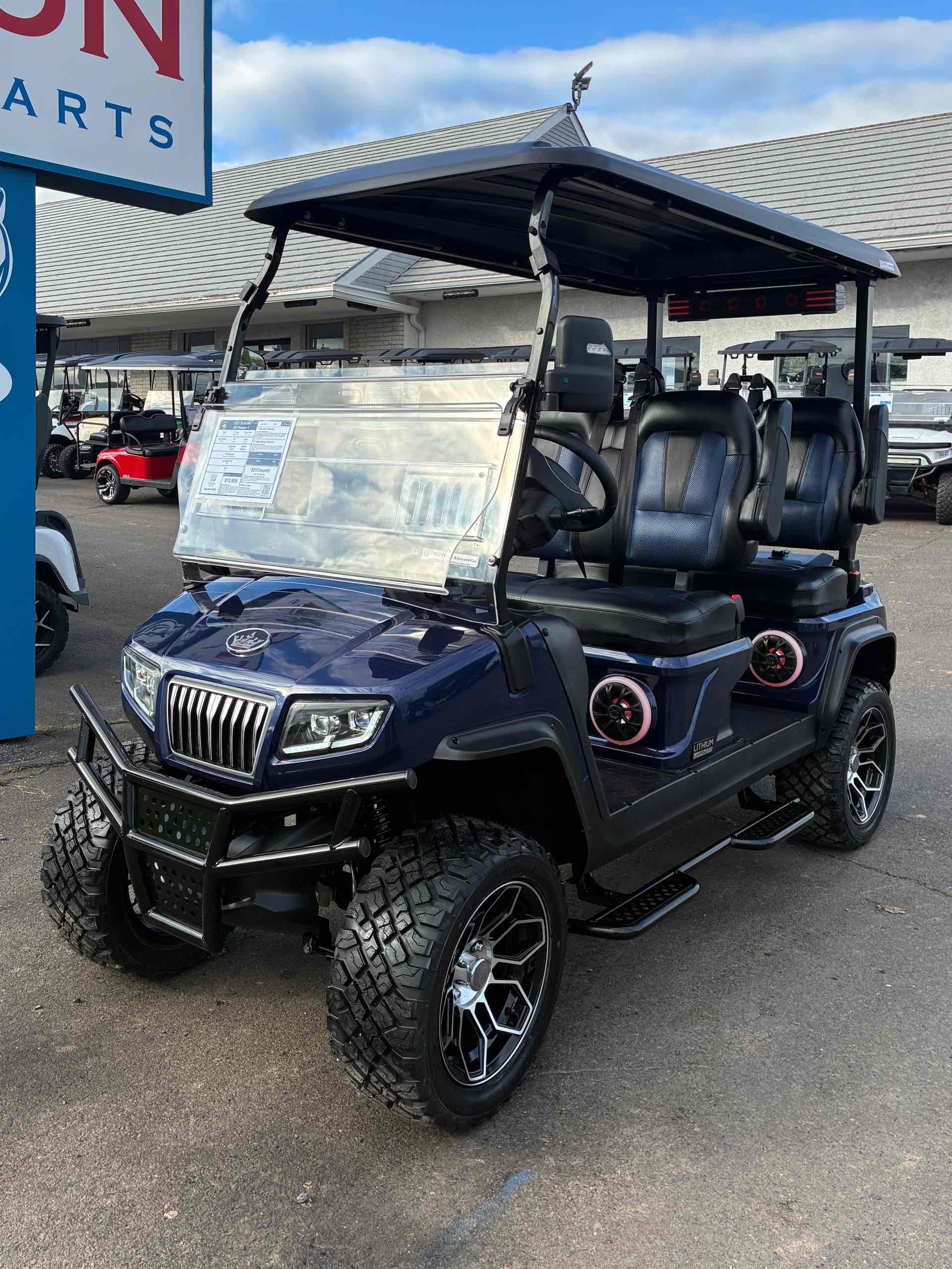 2027 Evolution D5 Ranger 4 Golf Cart in Navy Blue for sale at TIGON Hatfield, PA