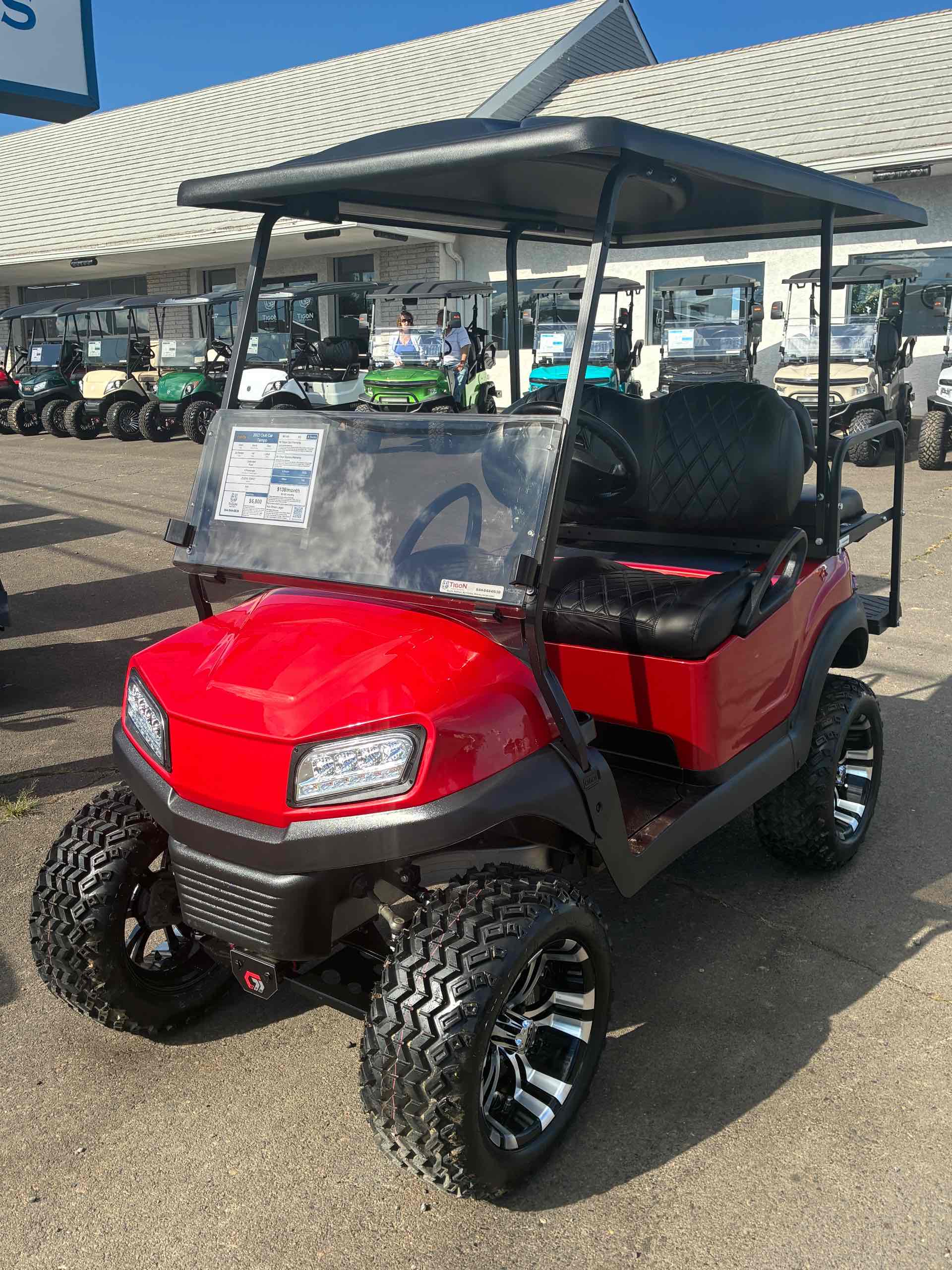 2022 Club Car Tempo Golf Cart in Red