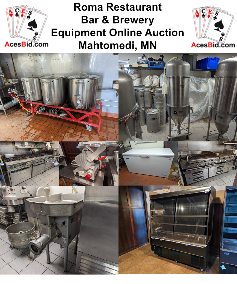 Roma Restaurant Bar & Brewery Equipment Auction