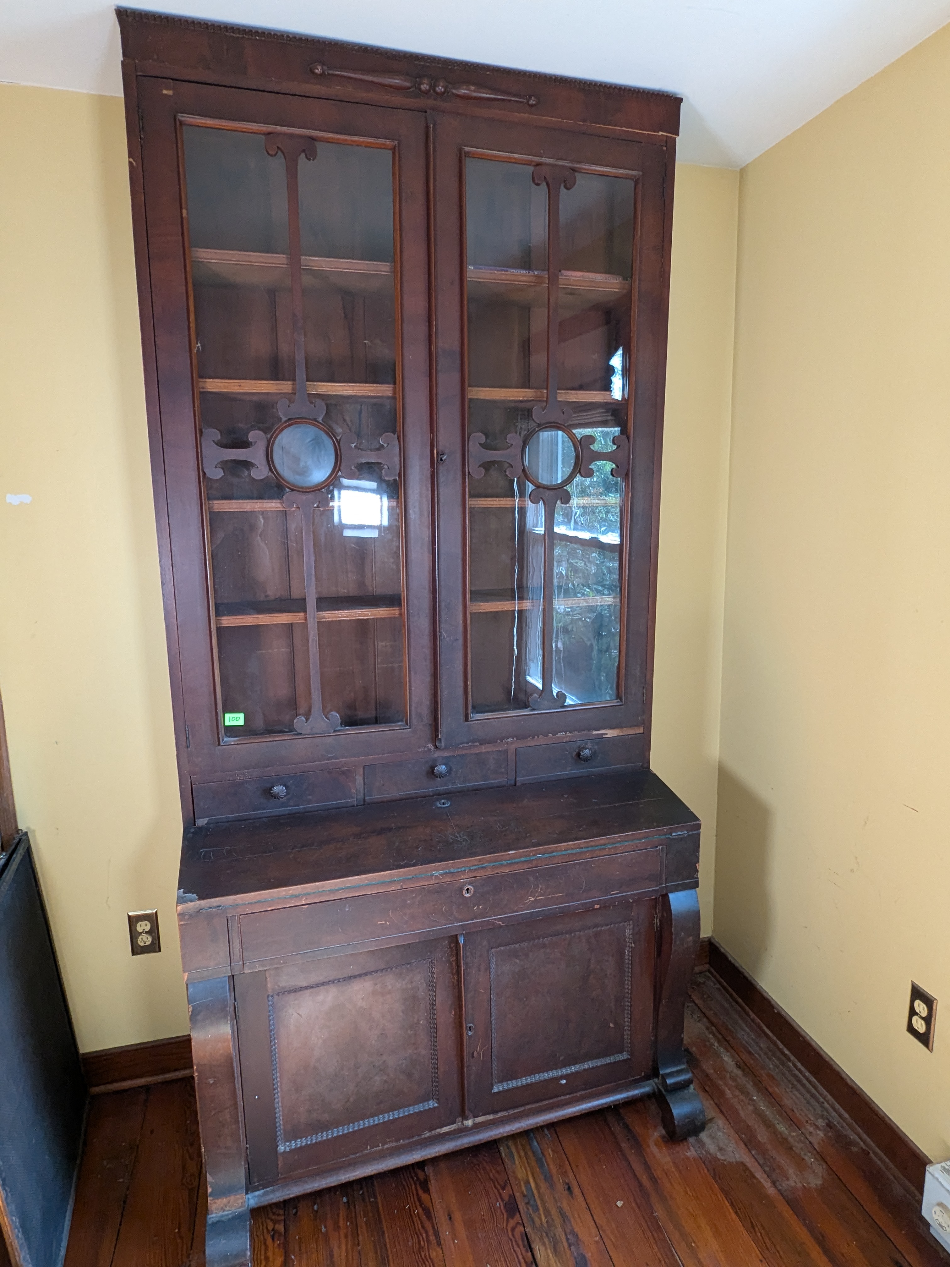 Antique mahogany secretary bookcase in the Amelia, VA online consignment auction