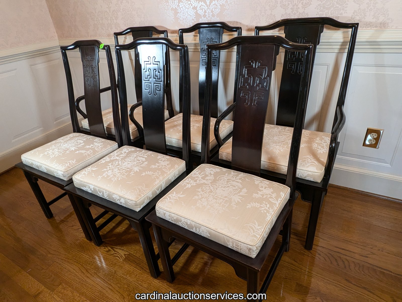 Century Furniture Chinoiserie Dining Chairs, Set of Six - Lot 121, Barrington estate auction, Short Pump, Richmond VA
