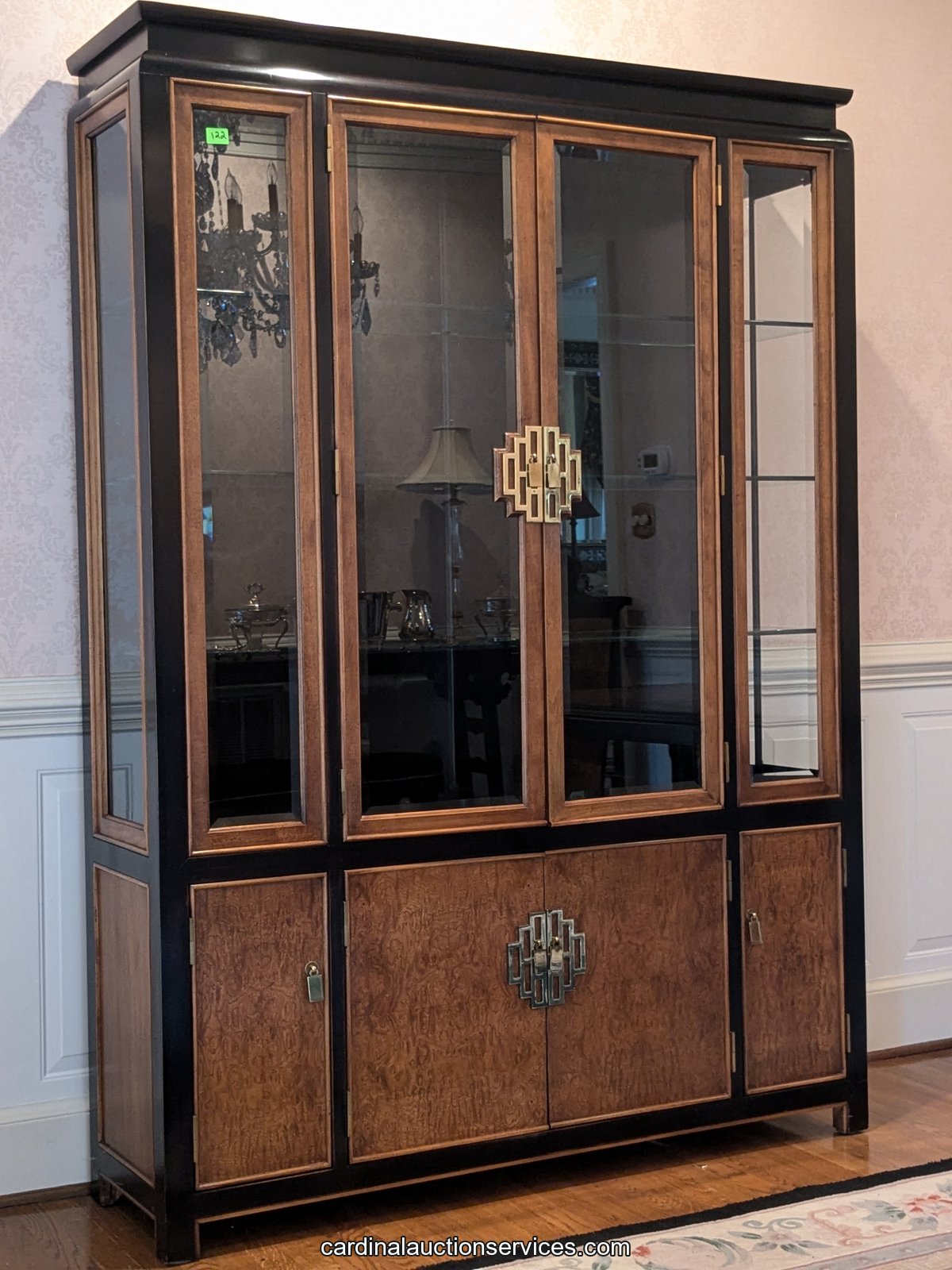 Century Furniture Chinoiserie Lighted China Cabinet - Lot 122, Barrington estate auction, Short Pump, Richmond VA