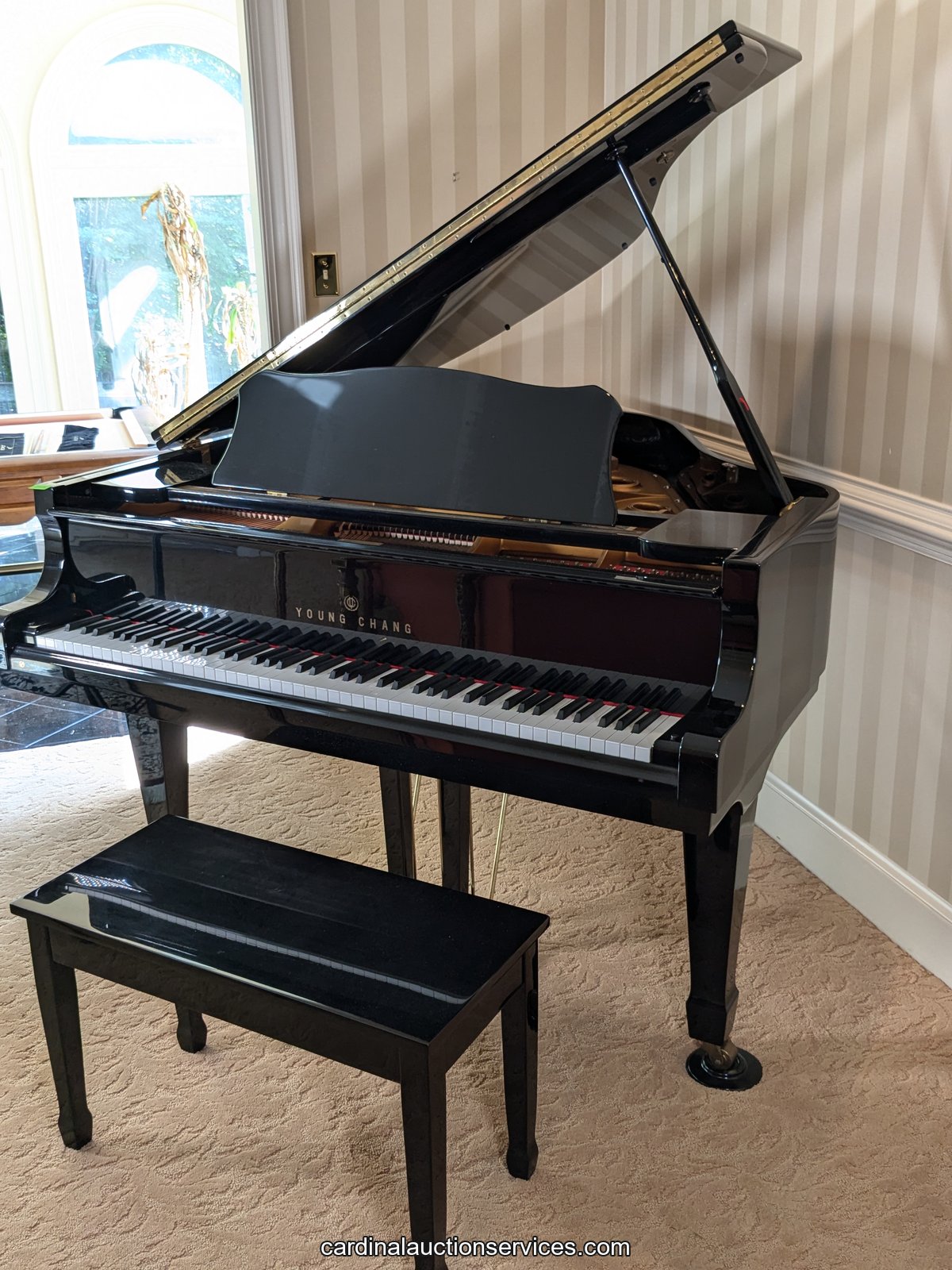Young Chang Baby Grand Piano with Bench - Lot 205, Barrington estate auction, Short Pump, Richmond VA