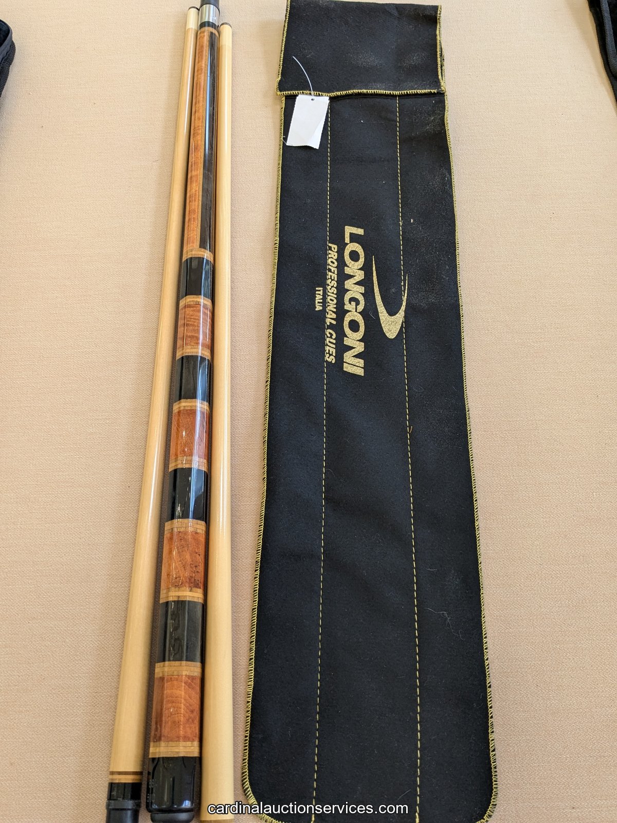 Longoni Professional Italian Pool Cue with Case - Lot 254, Barrington estate auction, Short Pump, Richmond VA
